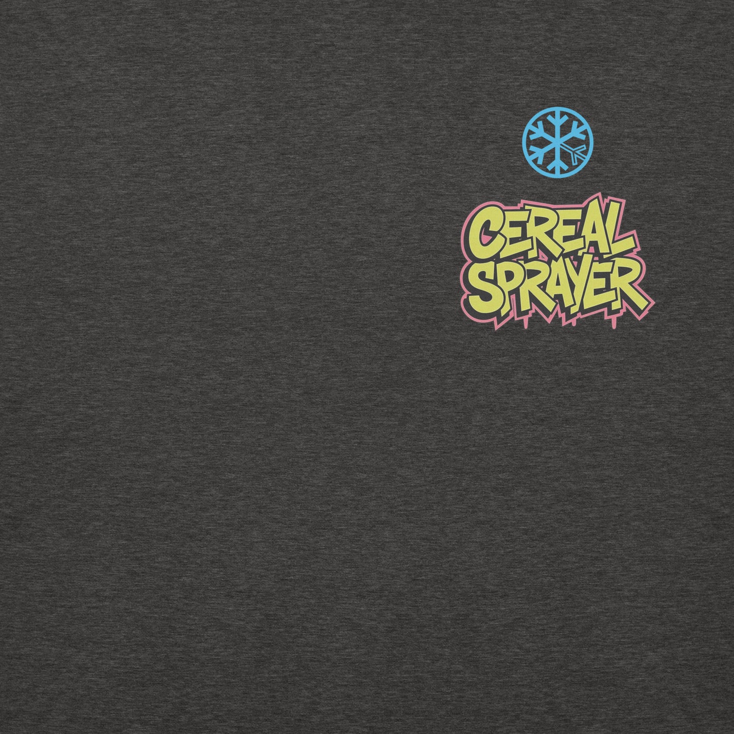Darkgray-Cereal Sprayer Graffiti Hoodie from B.Different Clothing, front graphic, graffiti-inspired streetwear