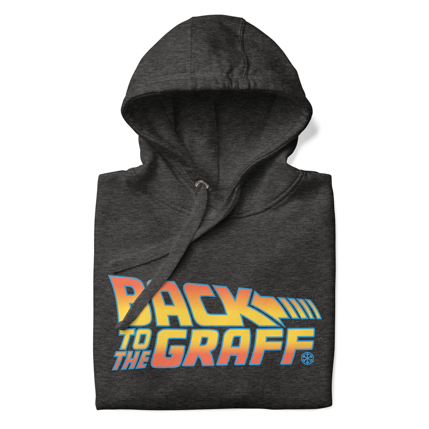 Darkgray-Back to the Graff Hoodie from B.Different Clothing, folded, graffiti-inspired streetwear