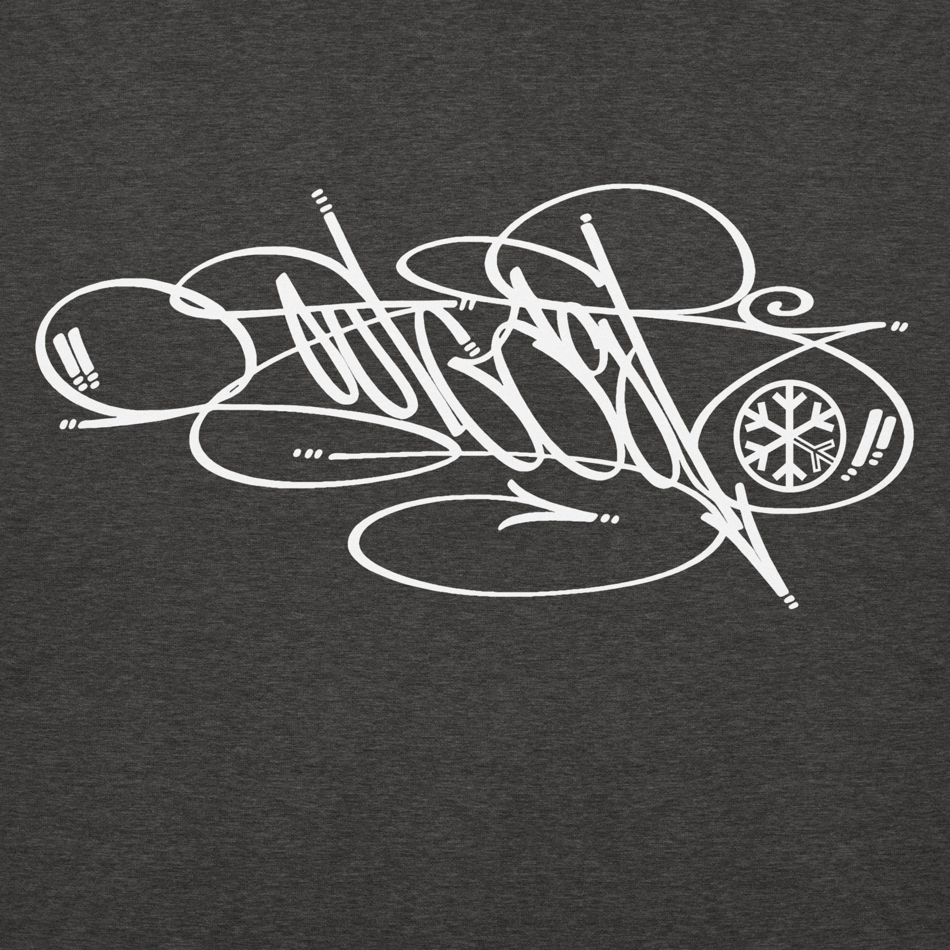 Darkgray-Outcast Tag Hoodie by Graffiti Dad from B.Different Clothing, graphic, graffiti-inspired streetwear