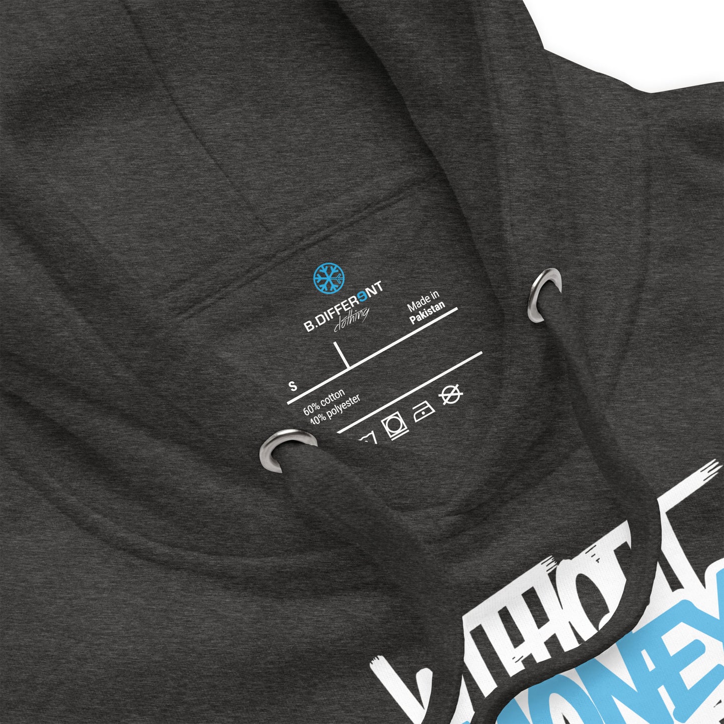 Darkgray-Without Dreams You Are Nothing Graffiti Hoodie from B.Different Clothing, collar, graffiti-inspired streetwear