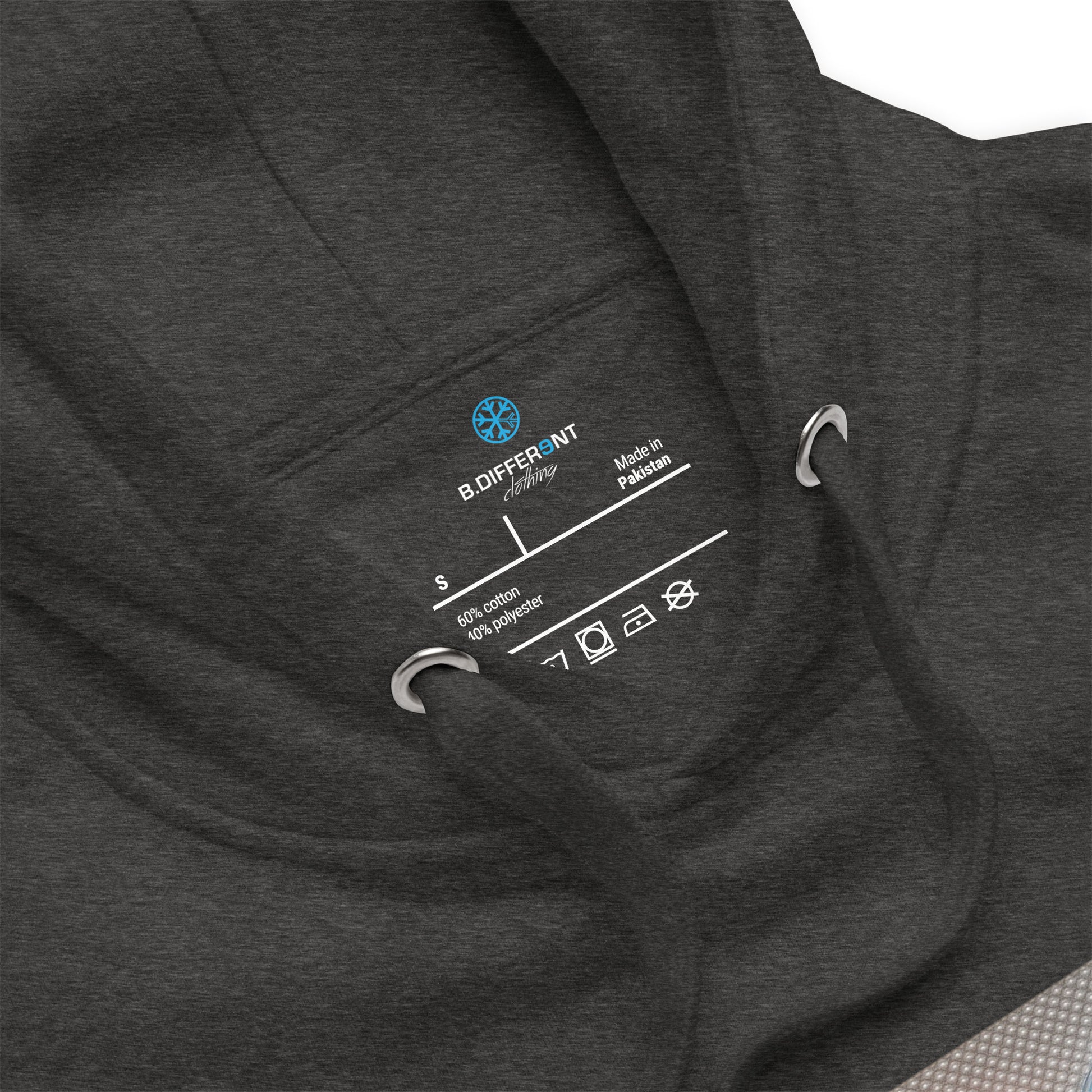 Darkgray-Stay Weird Pills Hoodie from B.Different Clothing, collar, graffiti-inspired streetwear