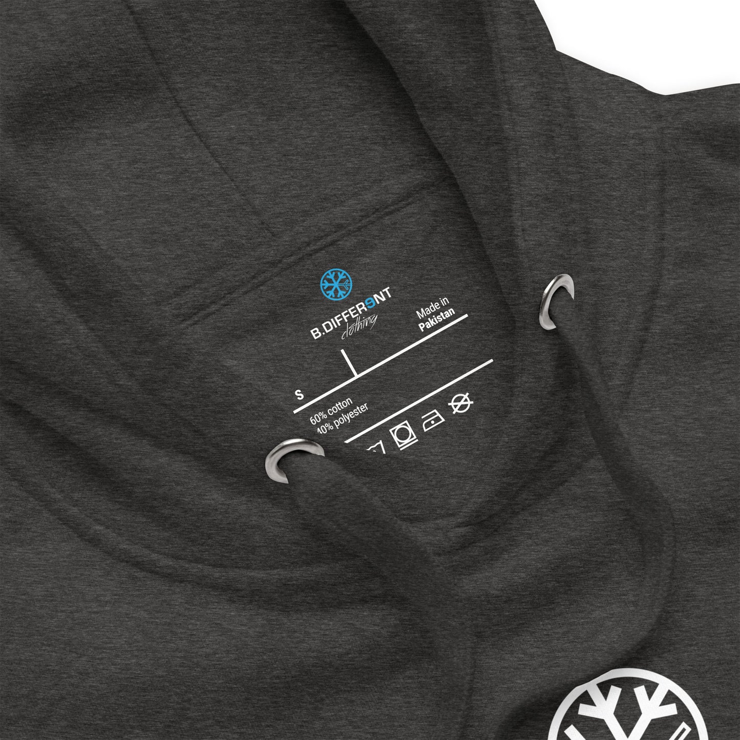 Darkgray-Outsider Graffiti Tag Sweatshirt from B.Different Clothing, collar, graffiti-inspired streetwear