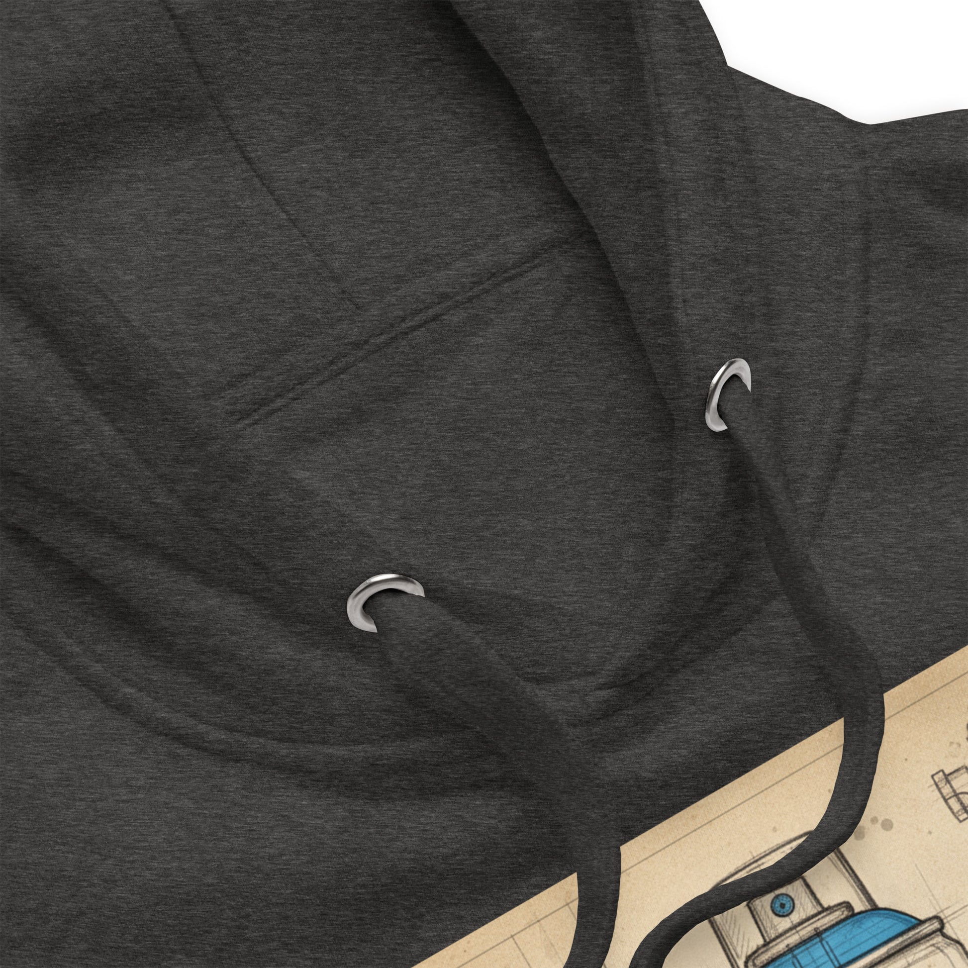 Darkgray-Spray Can Sketch Graffiti Hoodie from B.Different Clothing, collar, graffiti-inspired streetwear
