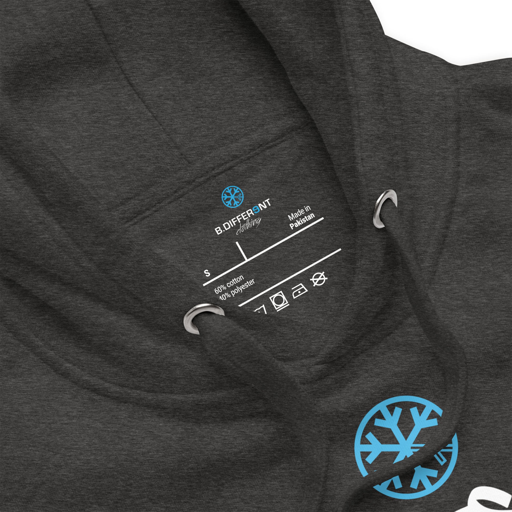 Darkgray-Groupthink Graffiti Hoodie from B.Different Clothing, collar, graffiti-inspired streetwear