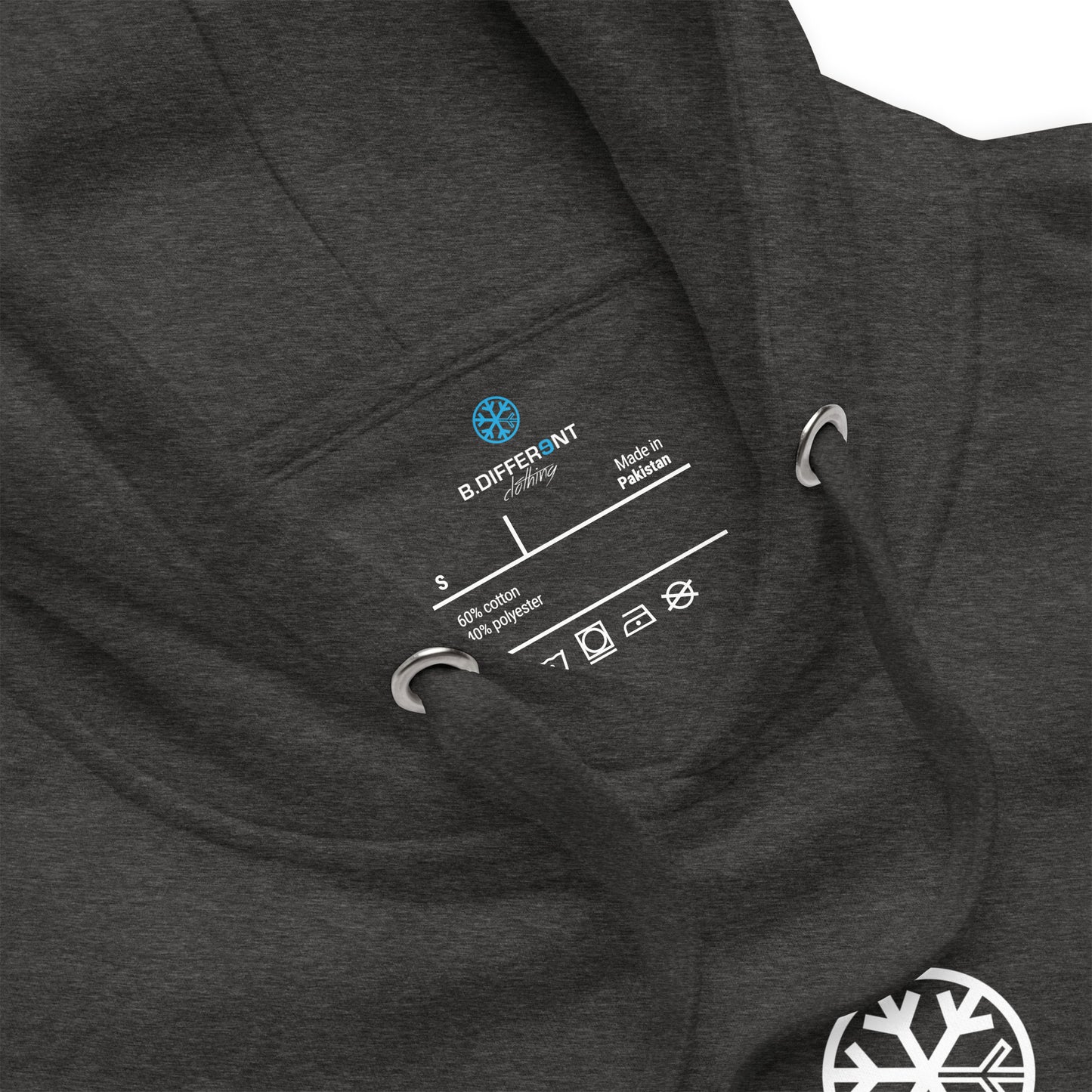 Darkgray-Antihero Graffiti Tag Hoodie from B.Different Clothing, collar, graffiti-inspired streetwear