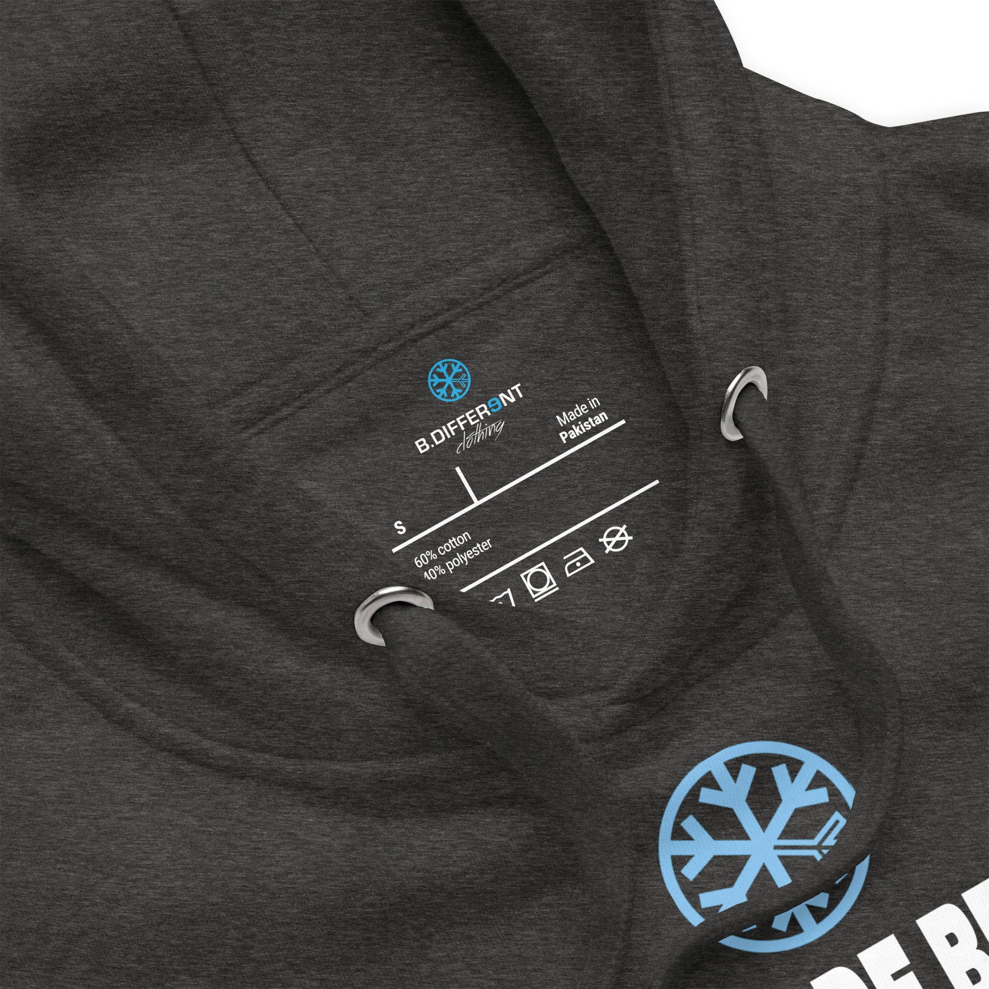 Darkgray-Acab Graffiti Tag Hoodie from B.Different Clothing, collar, graffiti-inspired streetwear