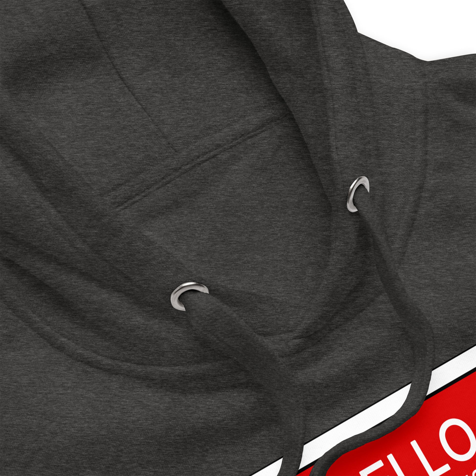 Darkgray-Hello My Name Is Sticker Graffiti Hoodie from B.Different Clothing, collar, graffiti-inspired streetwear