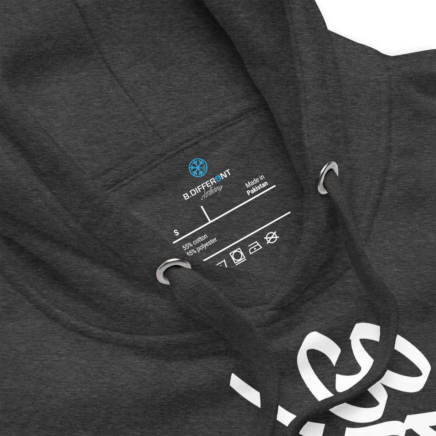 Darkgray-I Go Hard With My Paint Graffiti Hoodie from B.Different Clothing, collar, graffiti-inspired streetwear