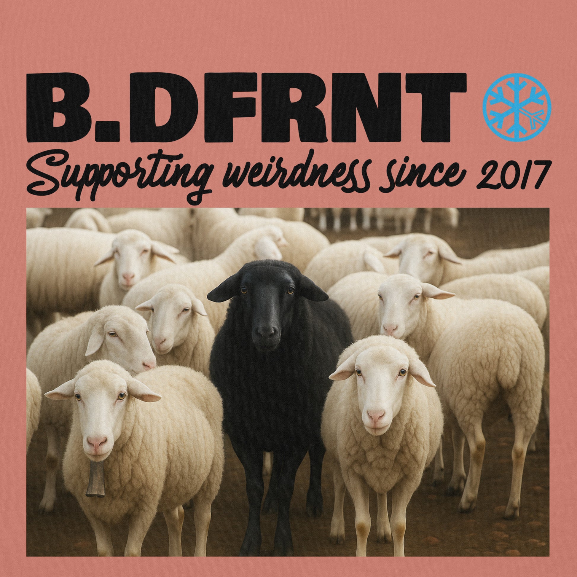 Pink-Black Sheep Hoodie from B.Different Clothing, graphic, graffiti-inspired streetwear