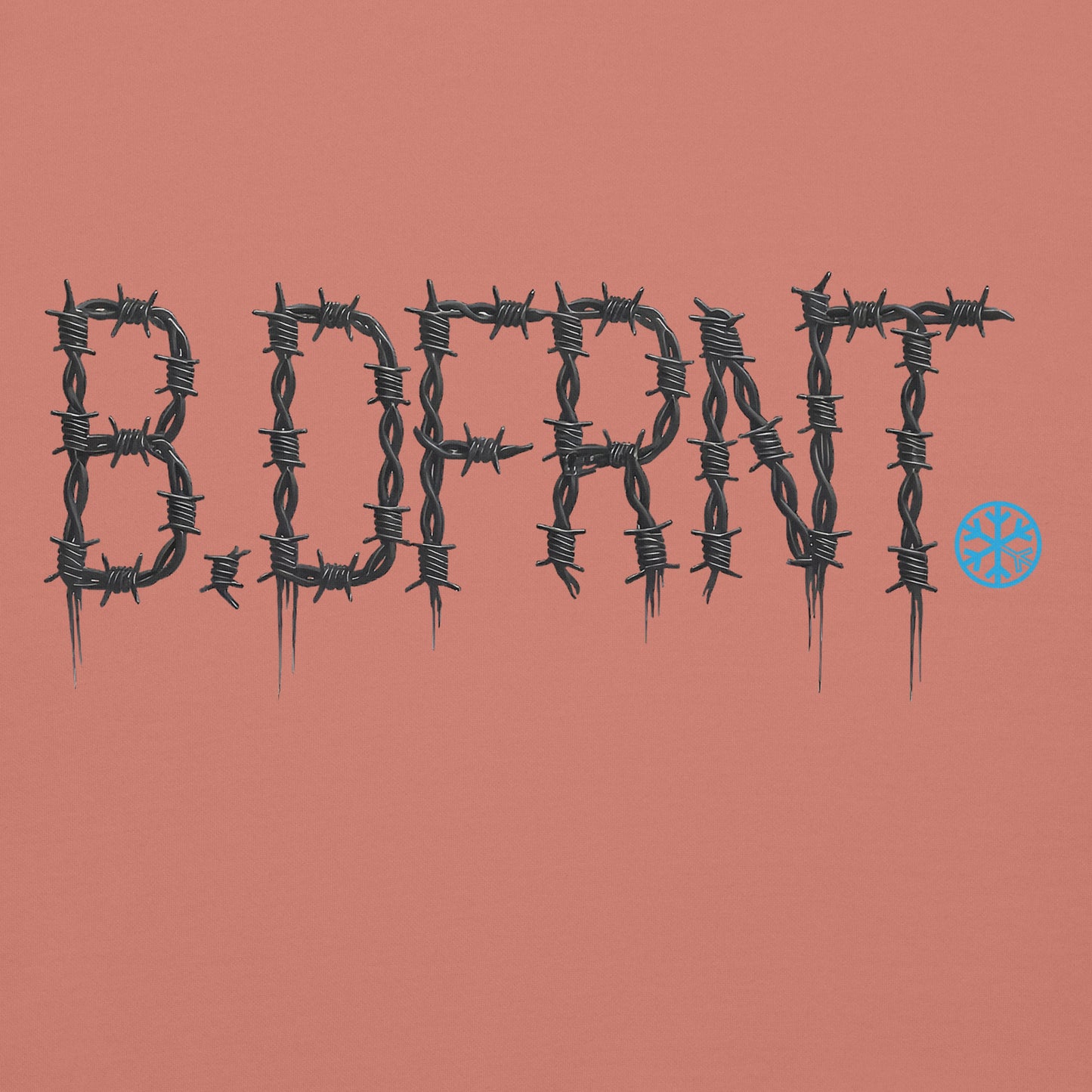 Pink-B.DFRNT Barbed Wire Hoodie from B.Different Clothing, graphic, graffiti-inspired streetwear