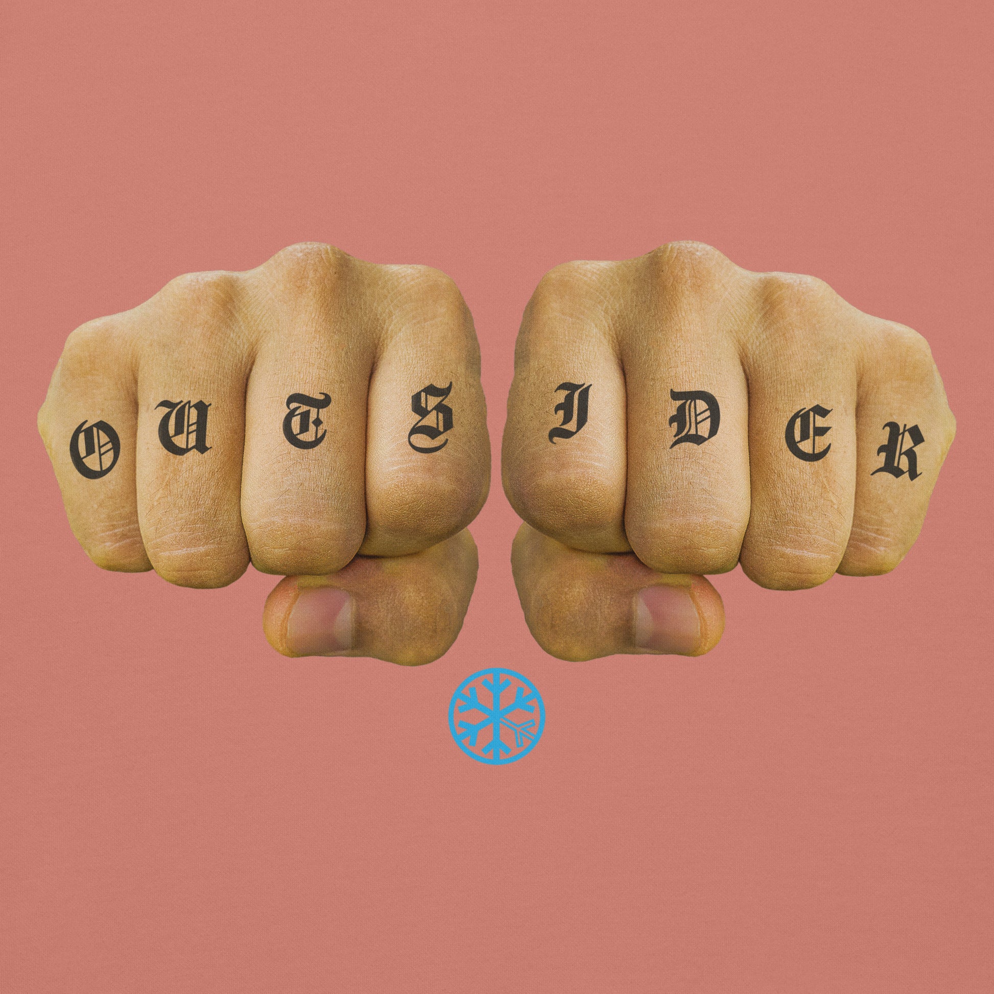 Pink-Outsider Tattoo Hoodie from B.Different Clothing, graphic, graffiti-inspired streetwear