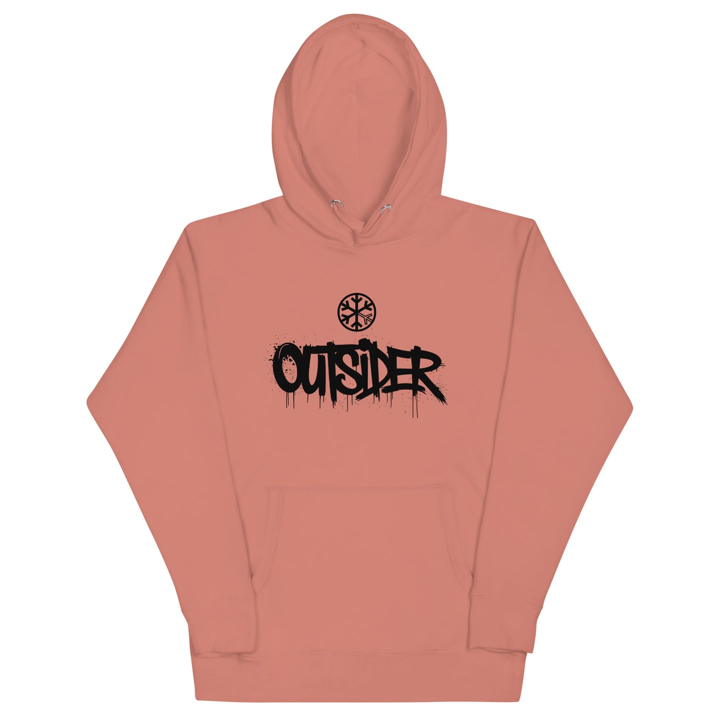 Pink-Outsider Graffiti Tag Sweatshirt from B.Different Clothing, front view, graffiti-inspired streetwear