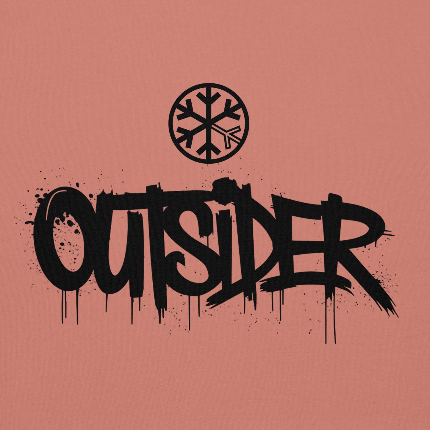 Pink-Outsider Graffiti Tag Sweatshirt from B.Different Clothing, graphic, graffiti-inspired streetwear