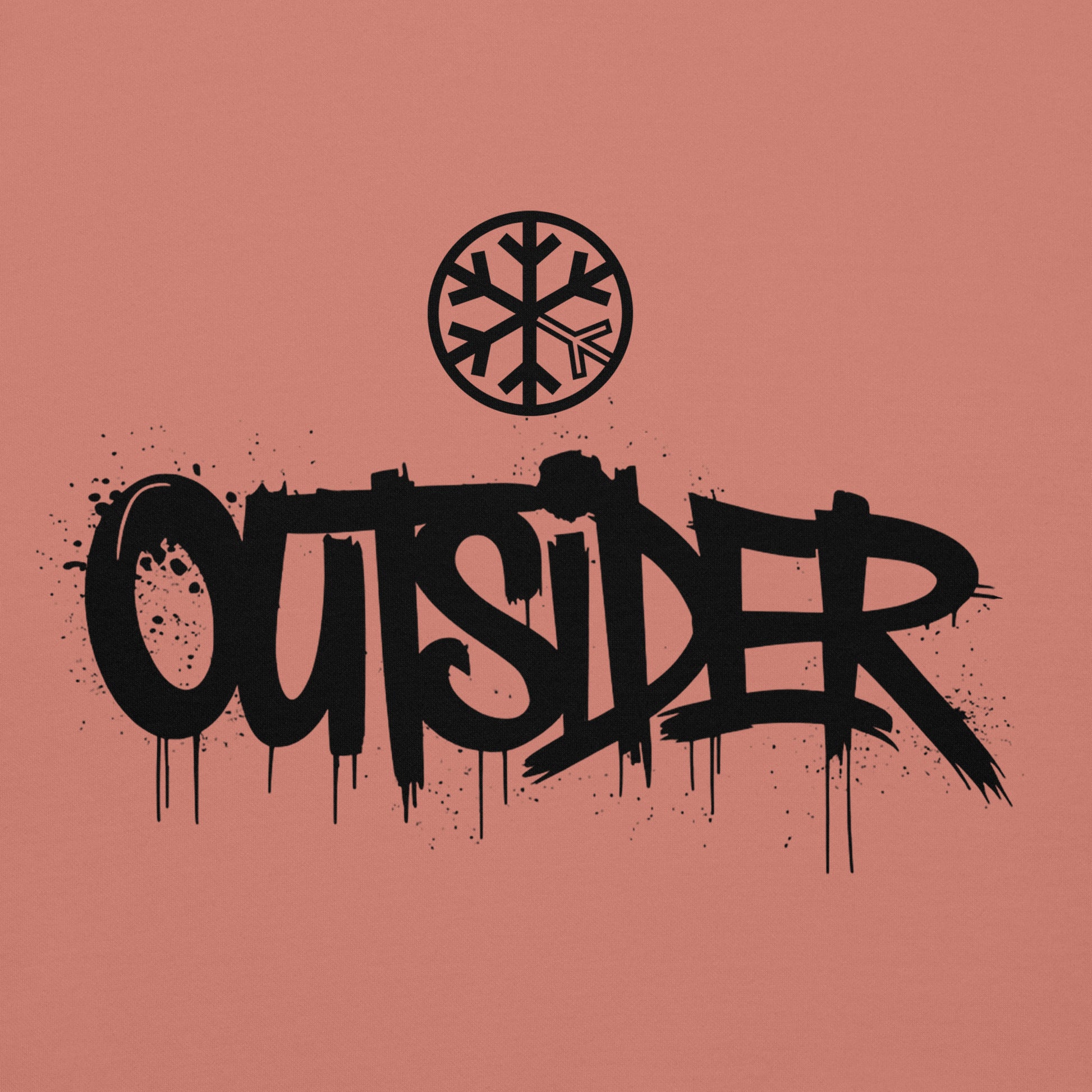 Pink-Outsider Graffiti Tag Sweatshirt from B.Different Clothing, graphic, graffiti-inspired streetwear