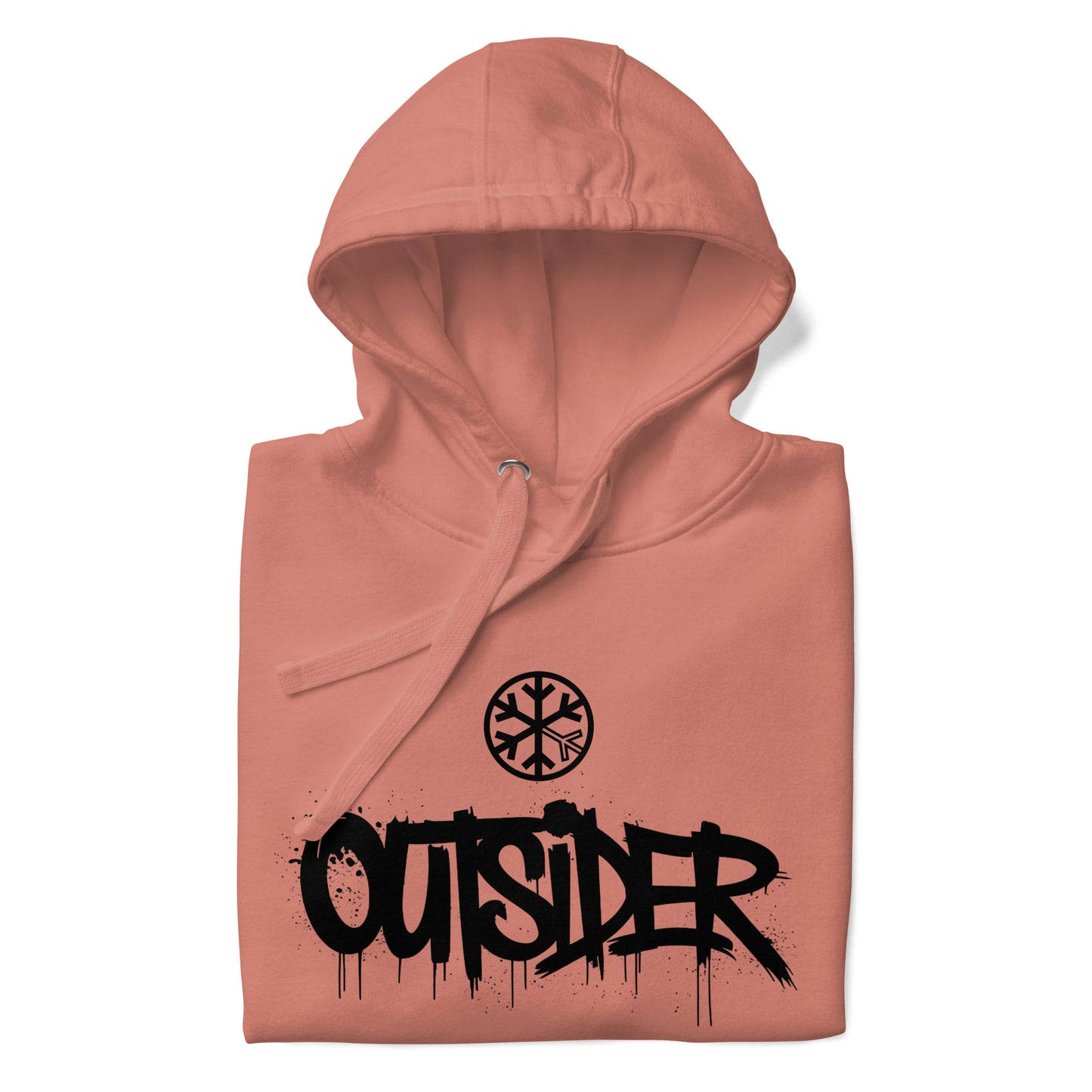 Pink-Outsider Graffiti Tag Sweatshirt from B.Different Clothing, folded, graffiti-inspired streetwear