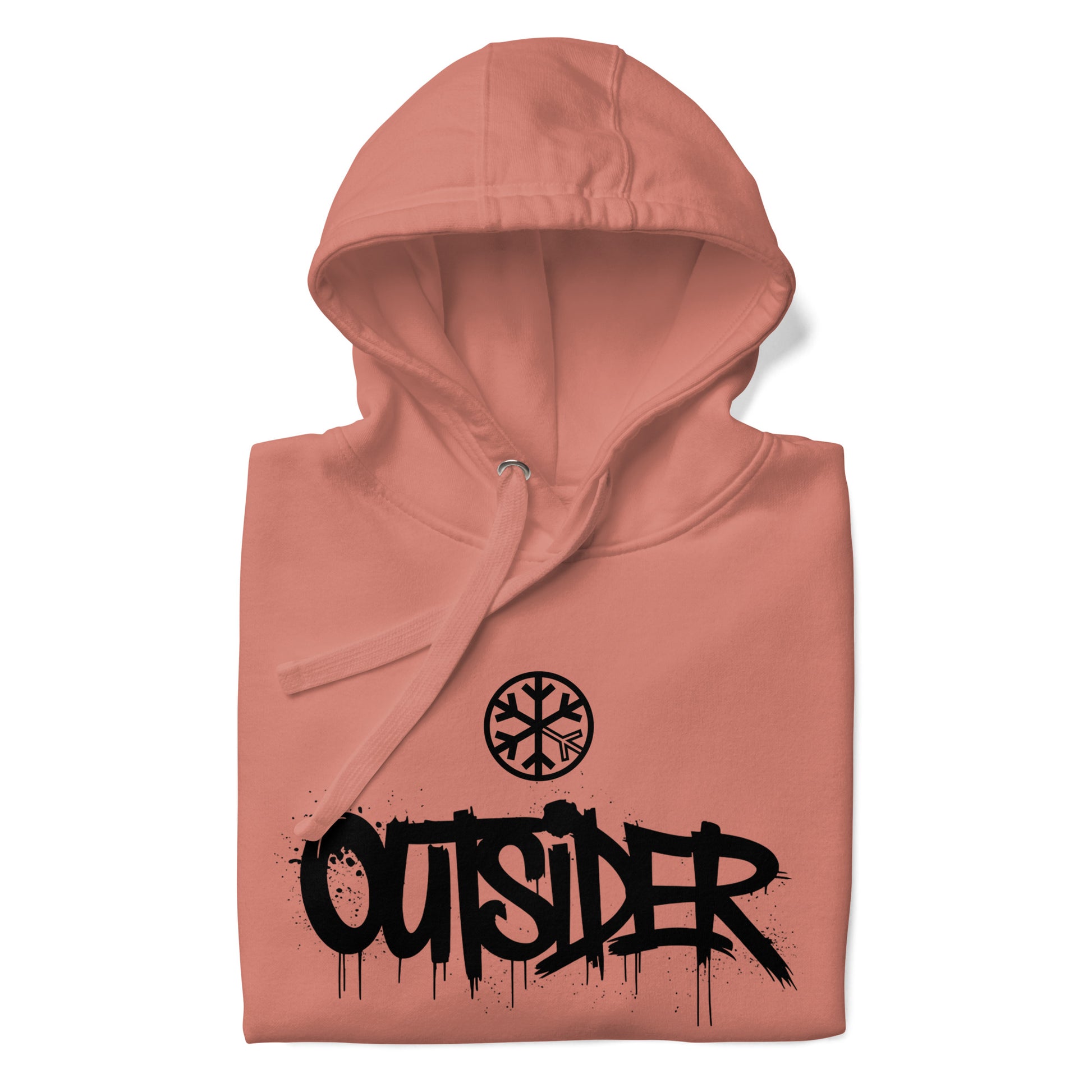 Pink-Outsider Graffiti Tag Sweatshirt from B.Different Clothing, folded, graffiti-inspired streetwear