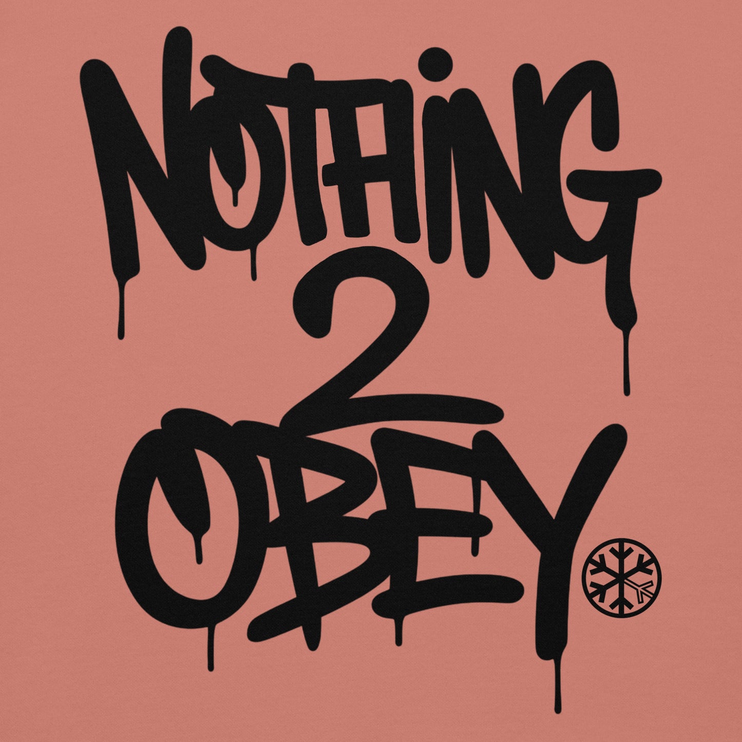 Pink-Nothing 2 Obey Graffiti Hoodie from B.Different Clothing, graphic, graffiti-inspired streetwear
