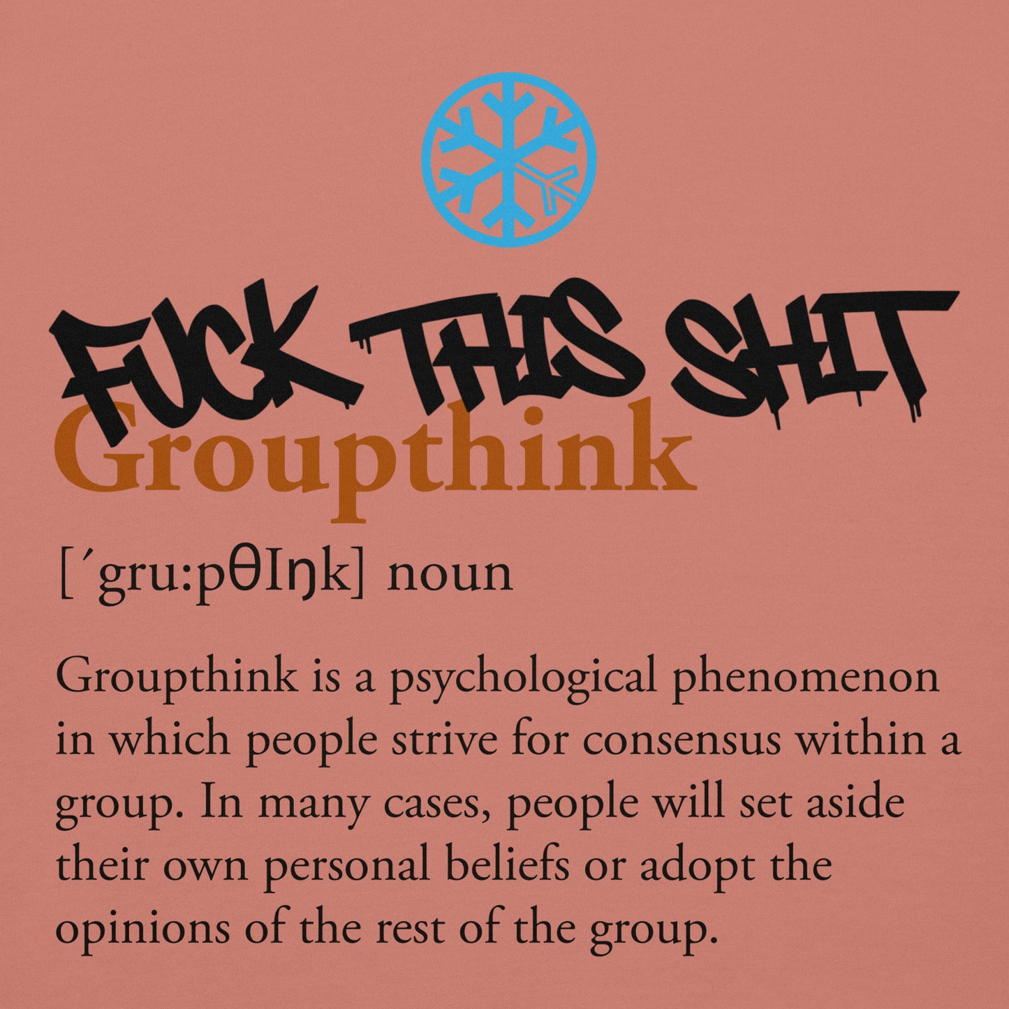 Pink-Groupthink Graffiti Hoodie from B.Different Clothing, graphic, graffiti-inspired streetwear