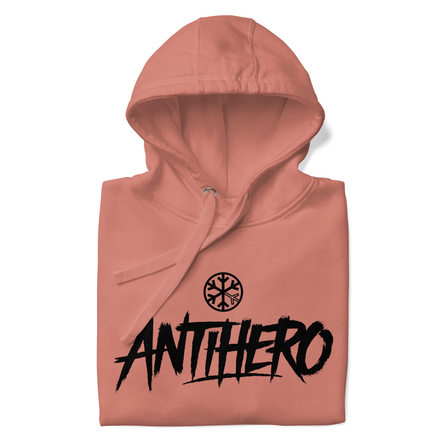Pink-Antihero Graffiti Tag Hoodie from B.Different Clothing, folded, graffiti-inspired streetwear