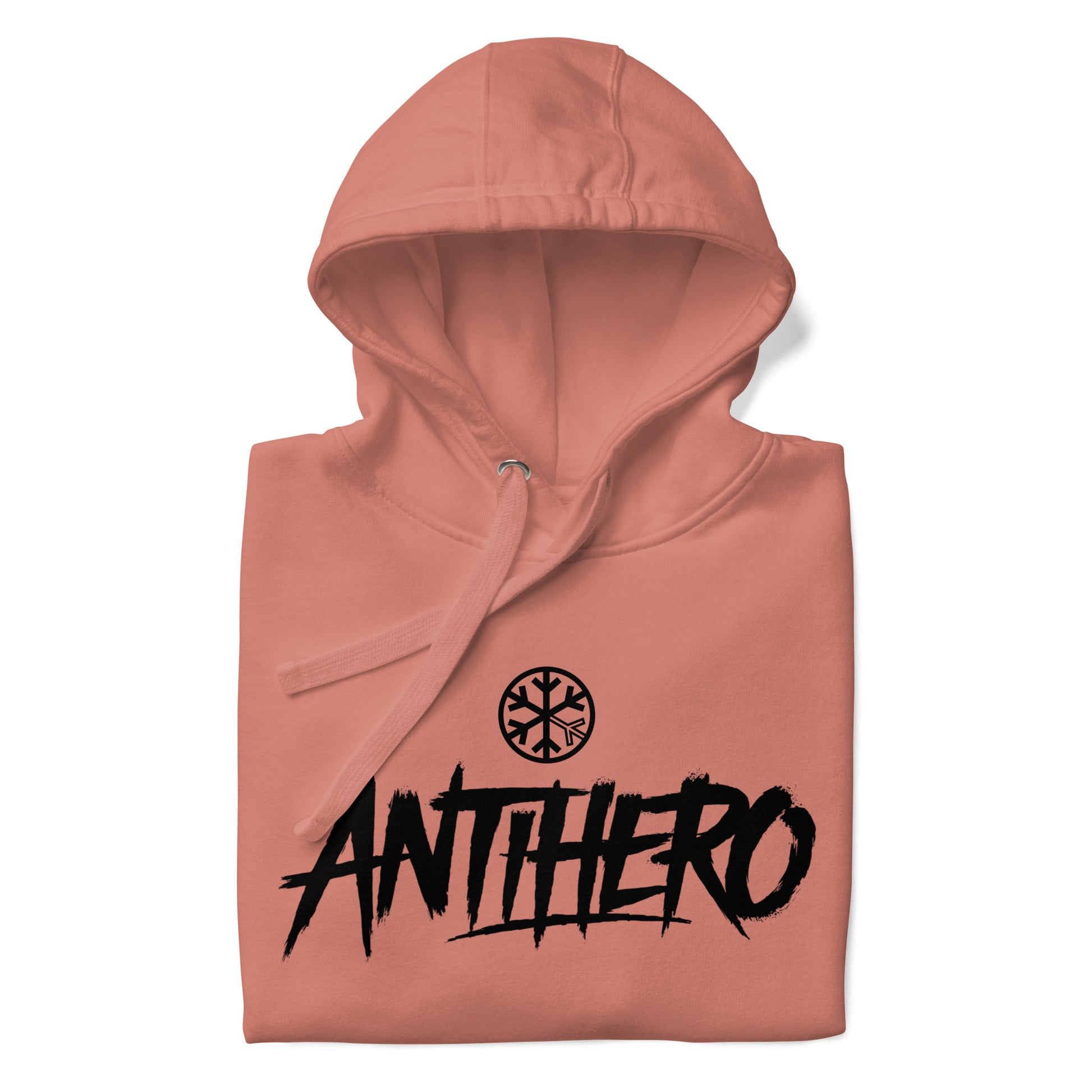 Pink-Antihero Graffiti Tag Hoodie from B.Different Clothing, folded, graffiti-inspired streetwear