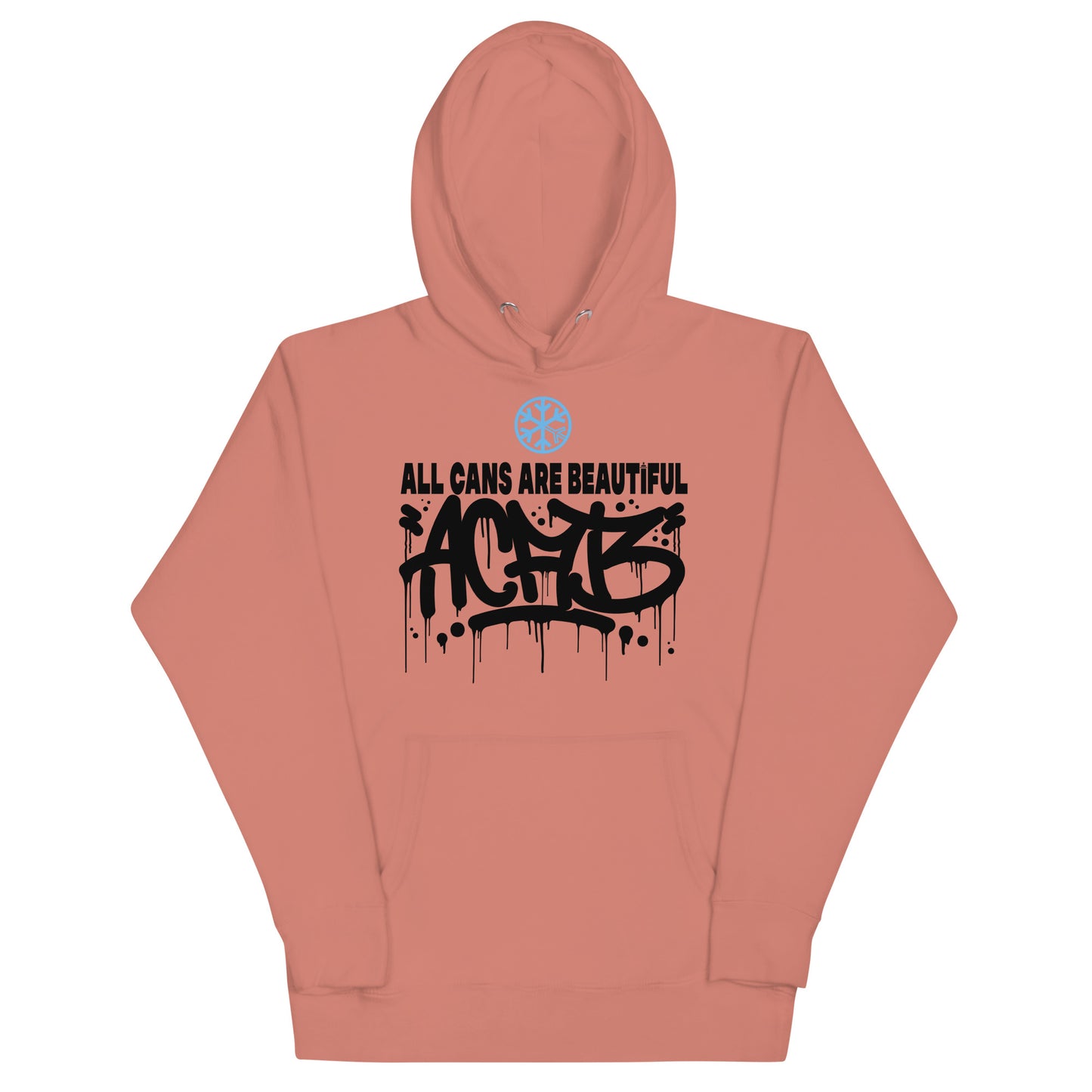 Pink-Acab Graffiti Tag Hoodie from B.Different Clothing, front view, graffiti-inspired streetwear