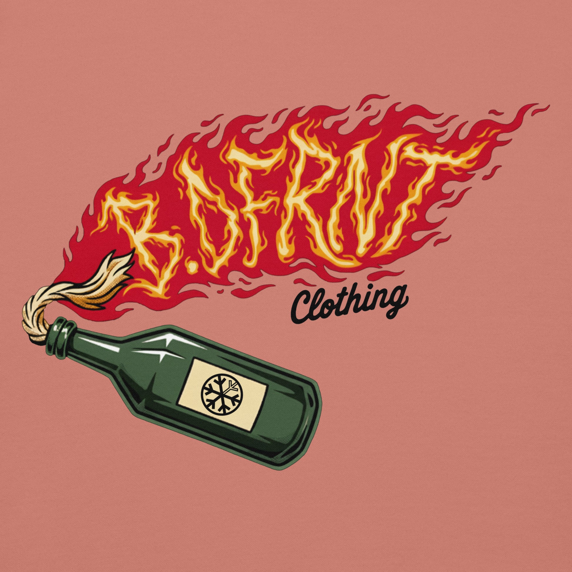 Pink-Molotov Graffiti Hoodie from B.Different Clothing, graphic, graffiti-inspired streetwear
