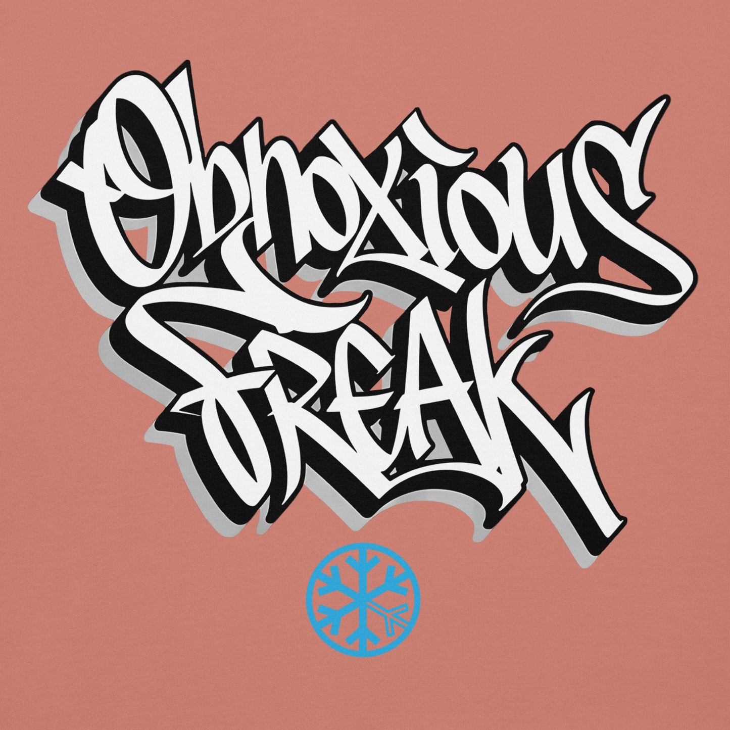 Pink-Obnoxious Freak Graffiti Hoodie from B.Different Clothing, graphic, graffiti-inspired streetwear