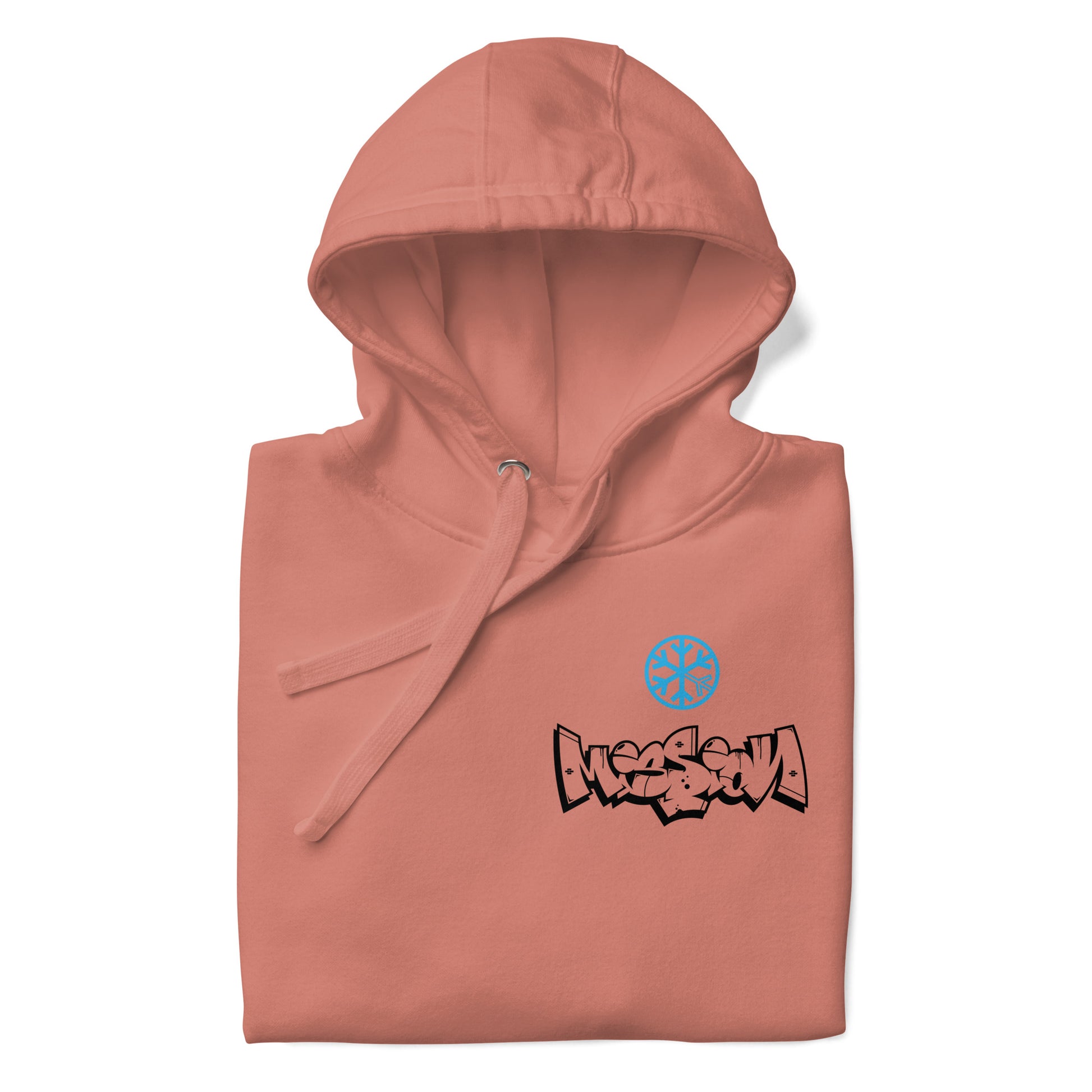 Pink-Mission Graffiti Character Hoodie from B.Different Clothing, folded, graffiti-inspired streetwear