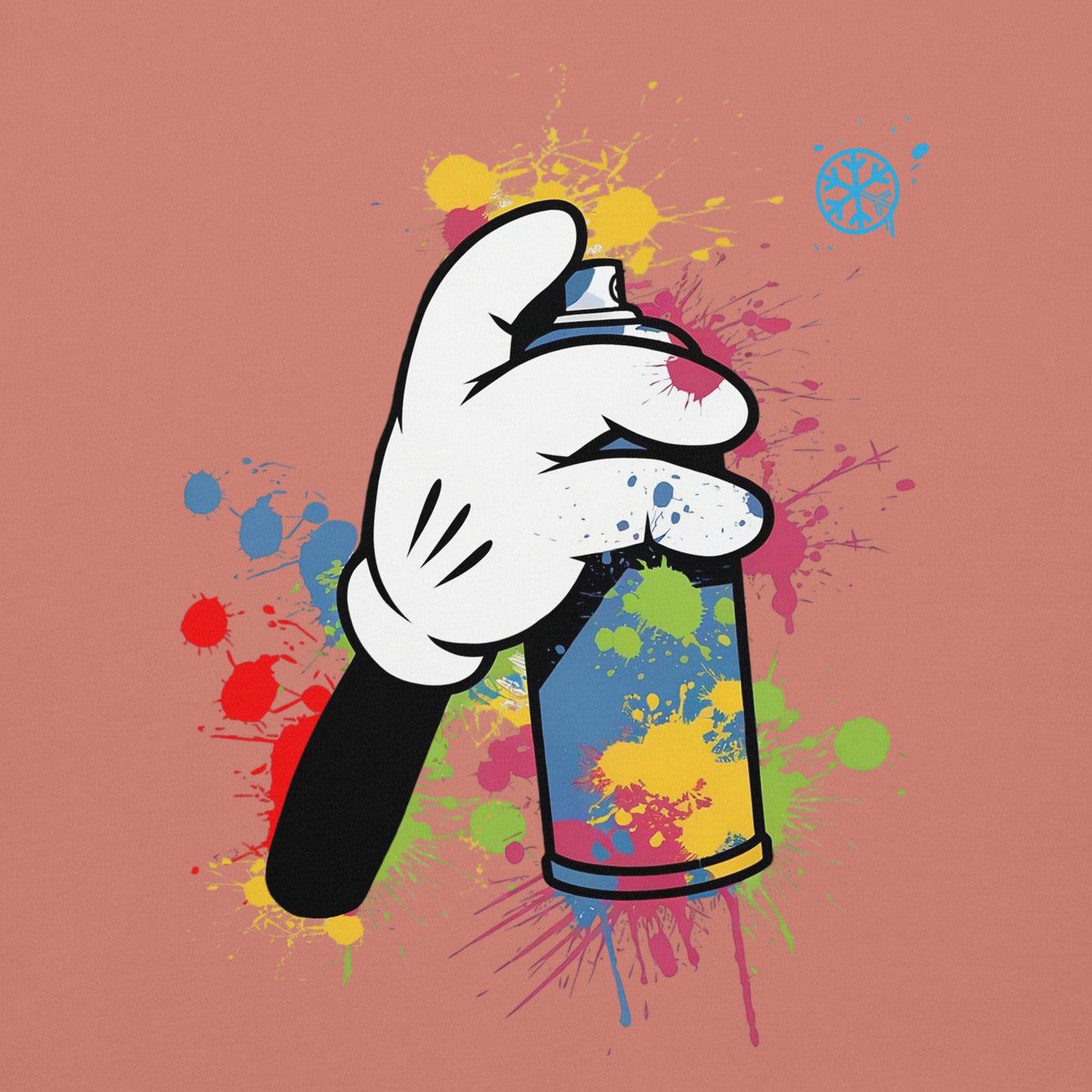 Pink-Hand Spray Can Graffiti Hoodie from B.Different Clothing, graphic, graffiti-inspired streetwear