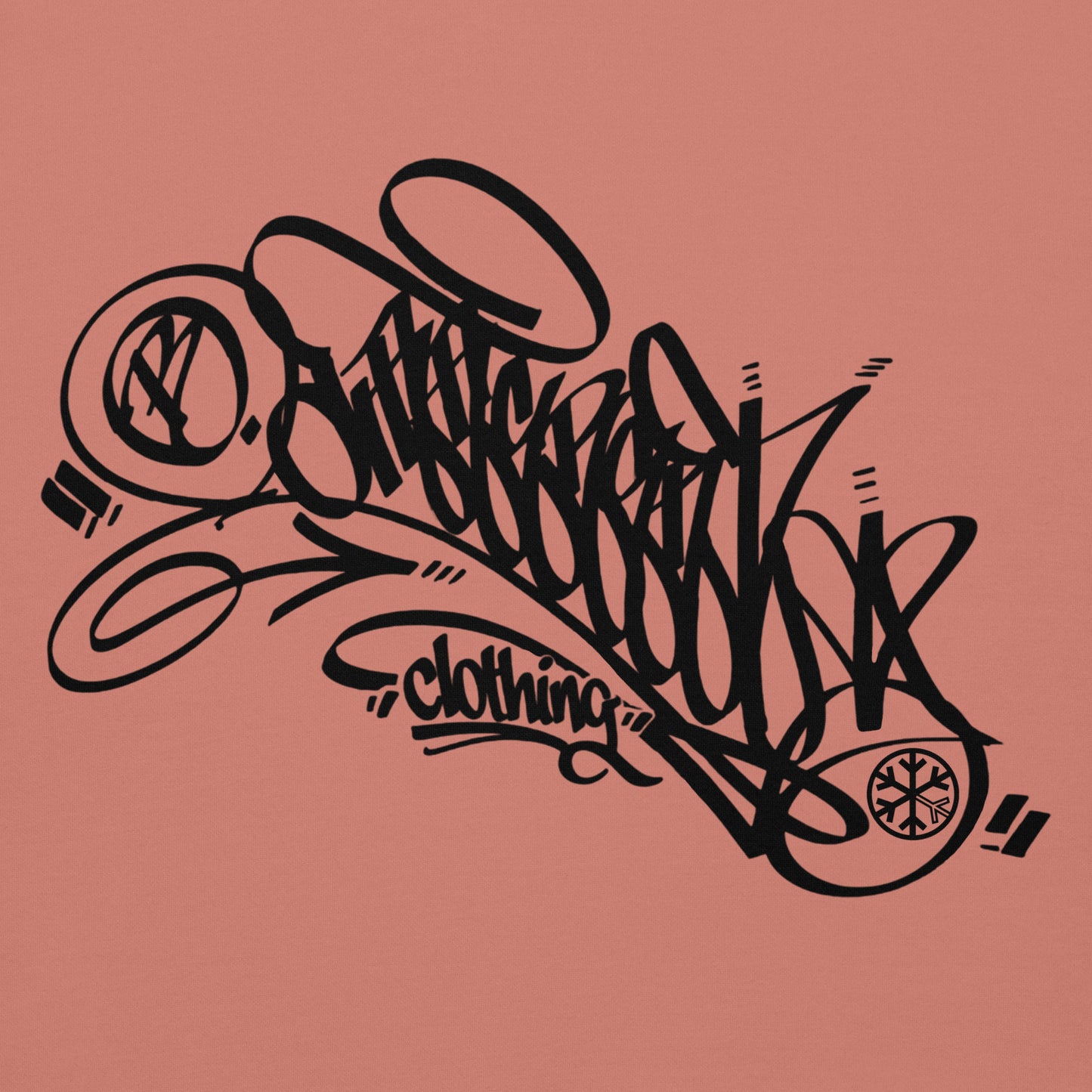 Pink-B.Different Clothing Graffiti Tag Hoodie from B.Different Clothing, graphic, graffiti-inspired streetwear