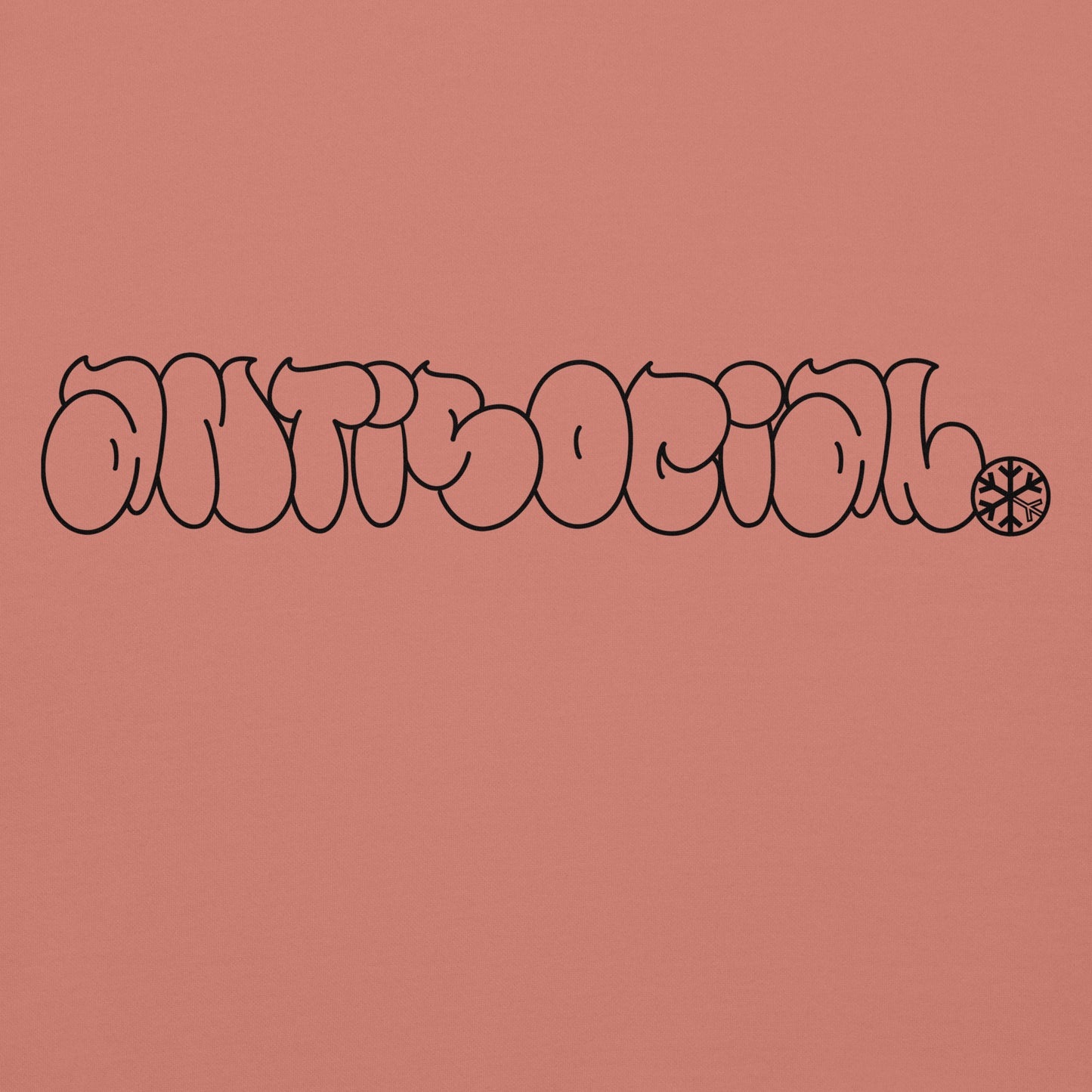 Pink-Antisocial Graffiti Hollow Hoodie from B.Different Clothing, graphic, graffiti-inspired streetwear