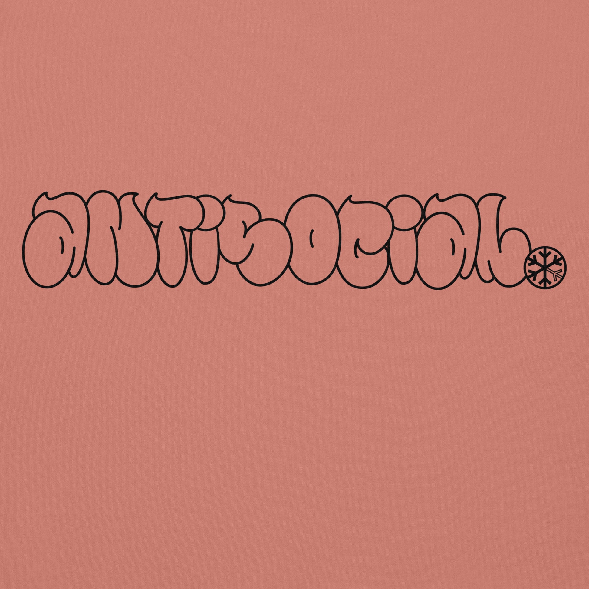 Pink-Antisocial Graffiti Hollow Hoodie from B.Different Clothing, graphic, graffiti-inspired streetwear