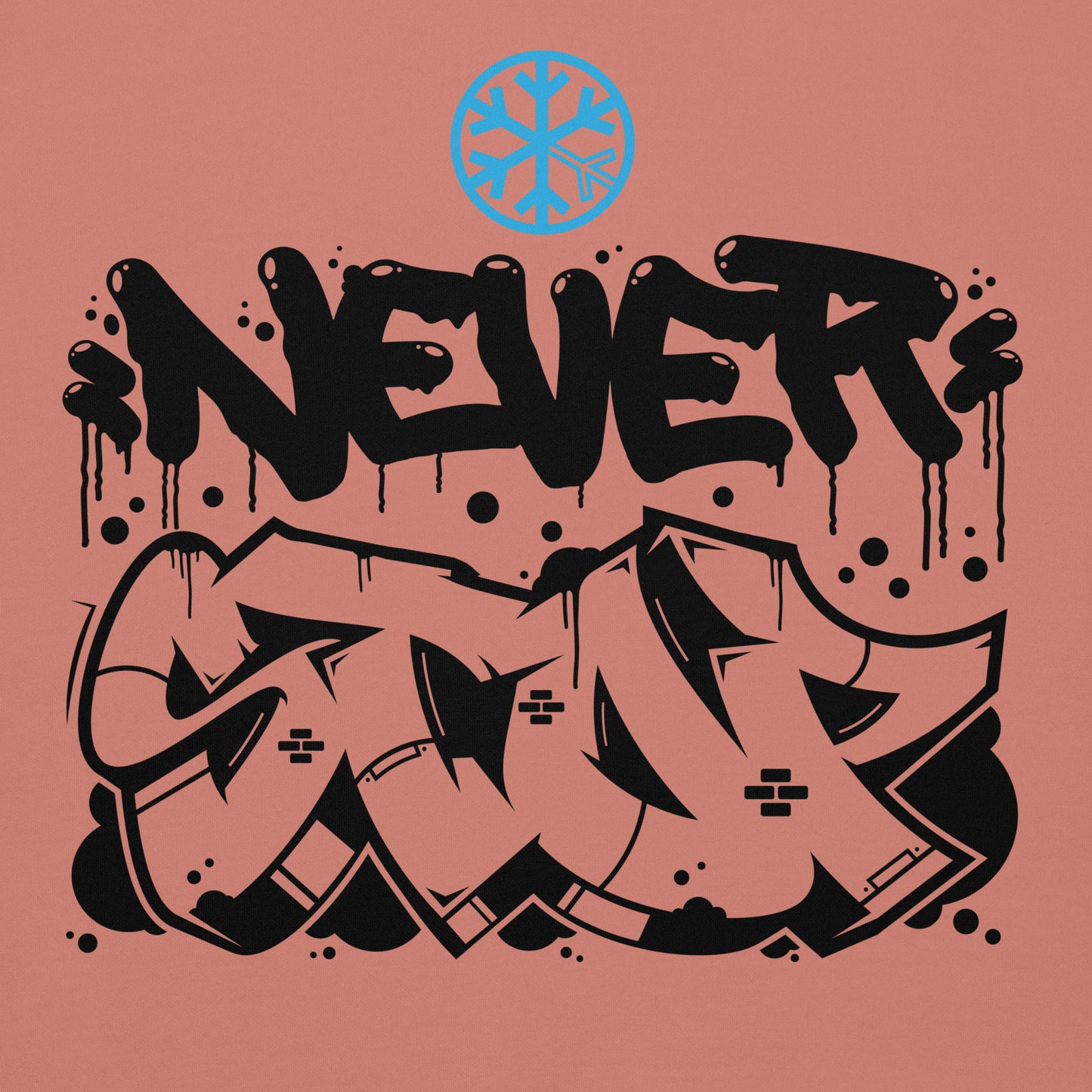 Pink-Never Stop Graffiti Piece Hoodie from B.Different Clothing, graphic, graffiti-inspired streetwear