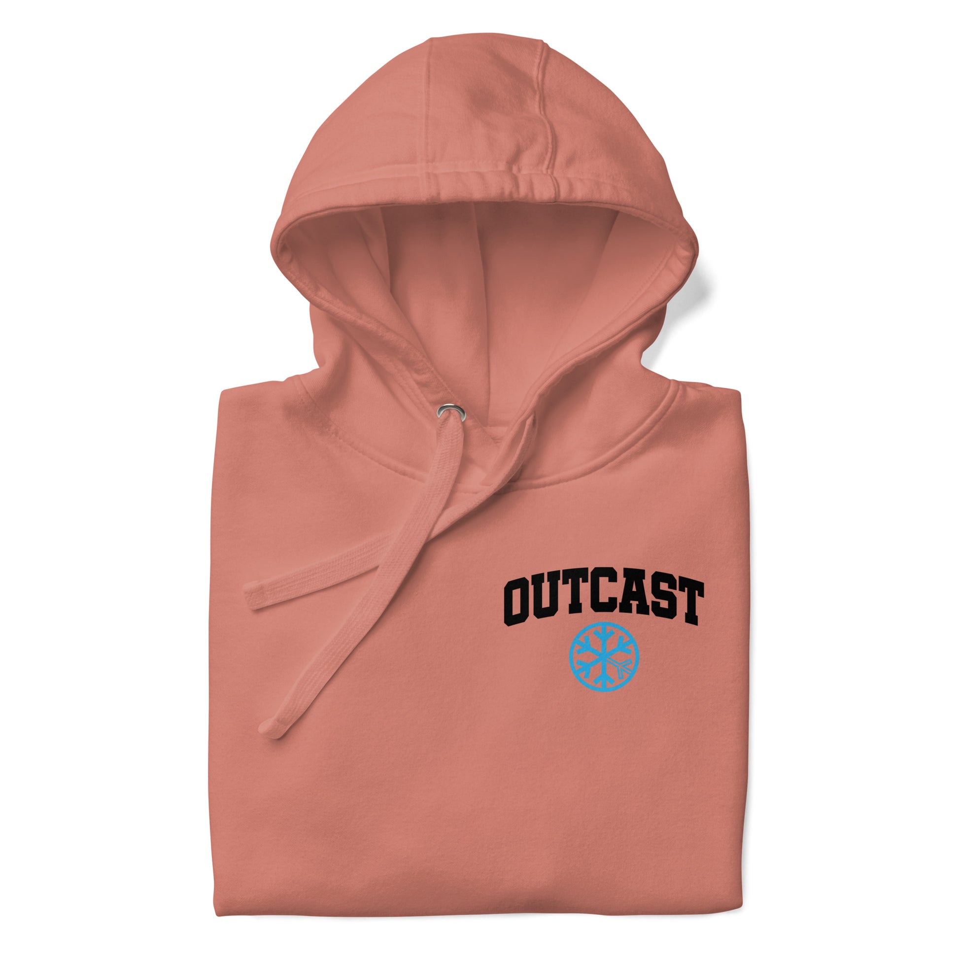 Pink-Outcast Graffiti Character Hoodie from B.Different Clothing, folded, graffiti-inspired streetwear