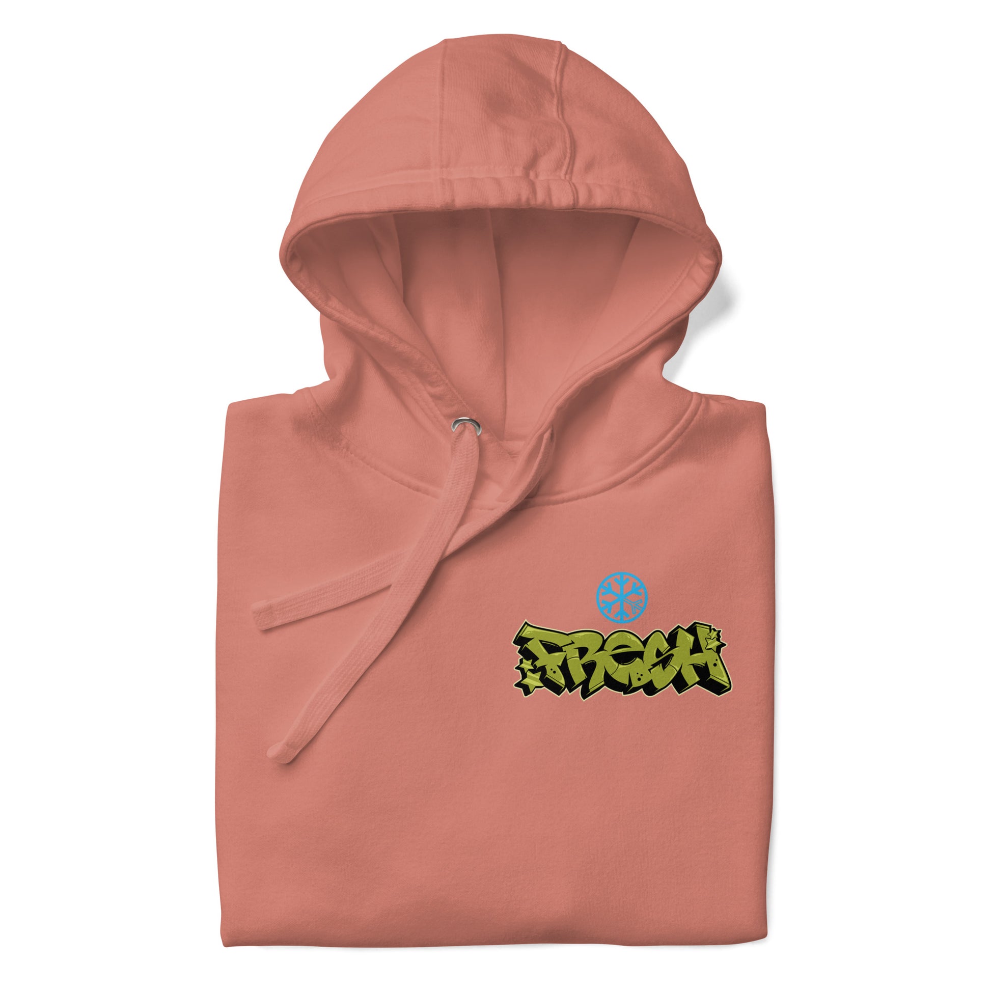 Pink-Fresh Graffiti Character Hoodie from B.Different Clothing, folded, graffiti-inspired streetwear