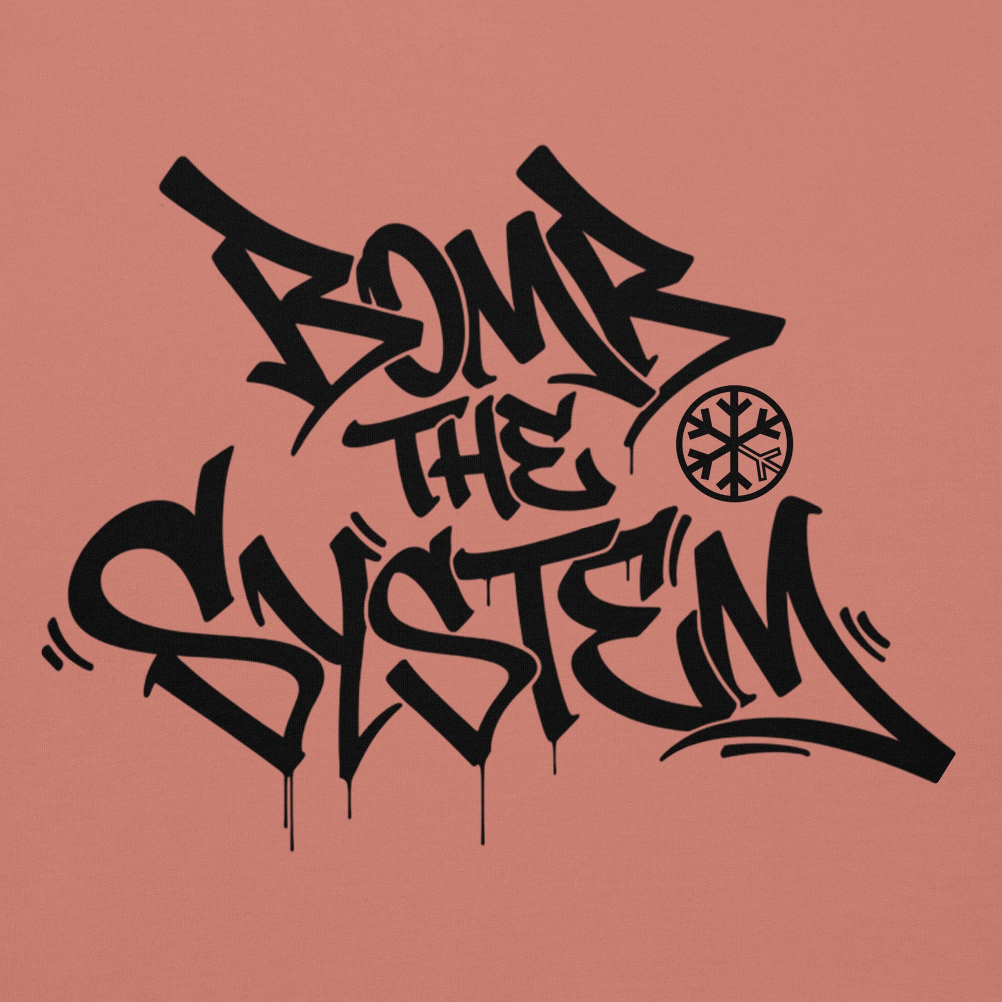Pink-Bomb The System Graffiti Hoodie from B.Different Clothing, graphic, graffiti-inspired streetwear