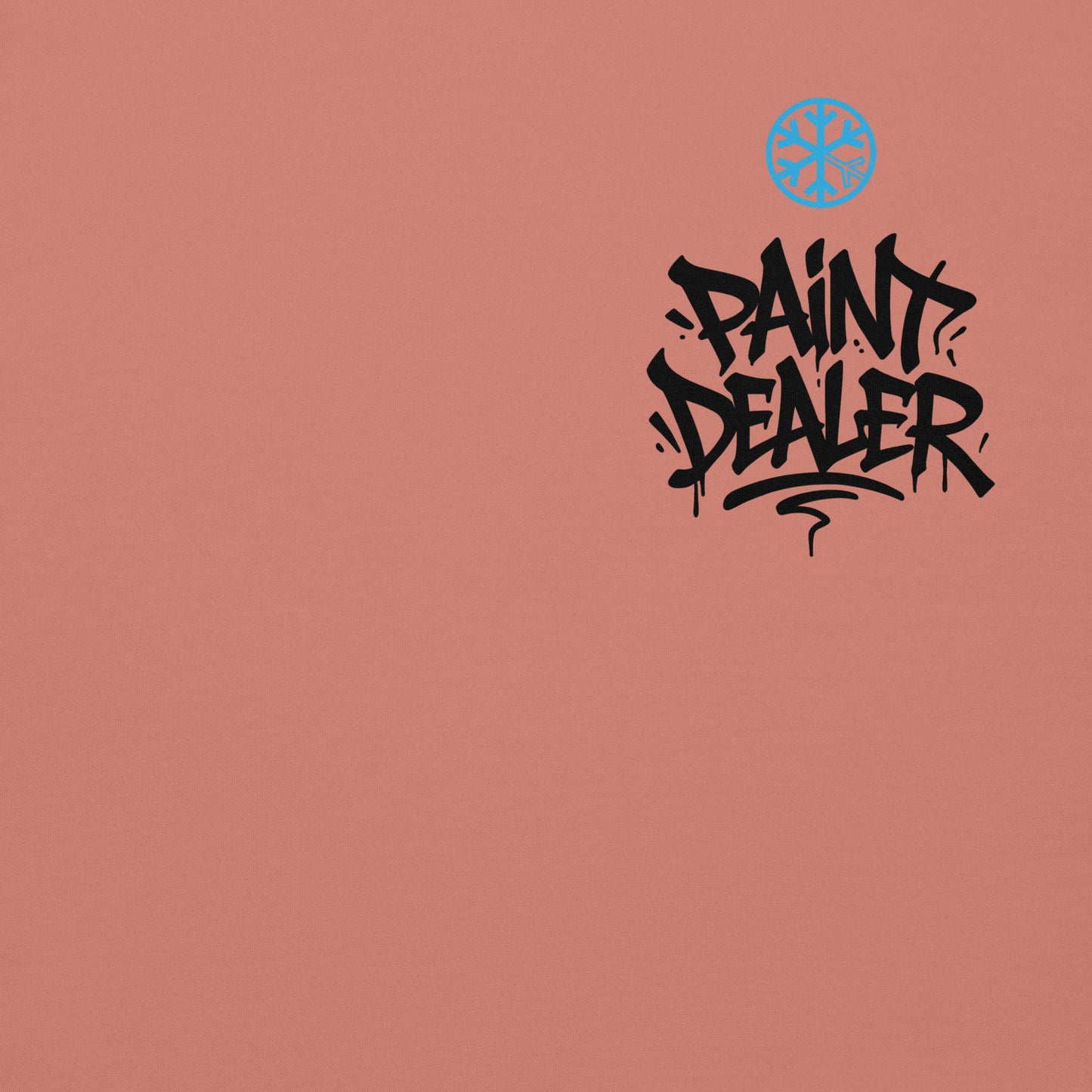 Pink-Paint Dealer Graffiti Character Hoodie from B.Different Clothing, front graphic, graffiti-inspired streetwear