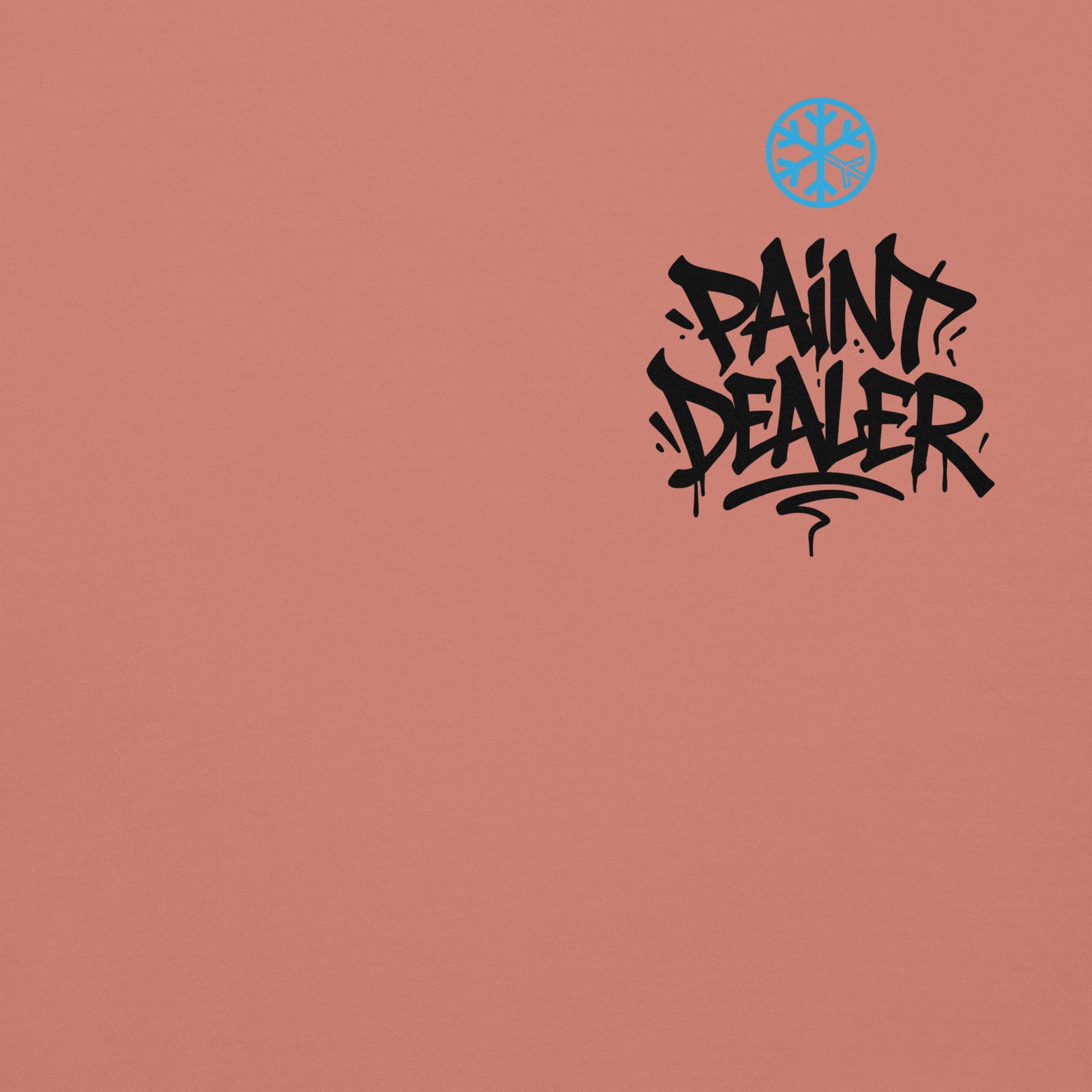 Pink-Paint Dealer Graffiti Character Hoodie from B.Different Clothing, front graphic, graffiti-inspired streetwear