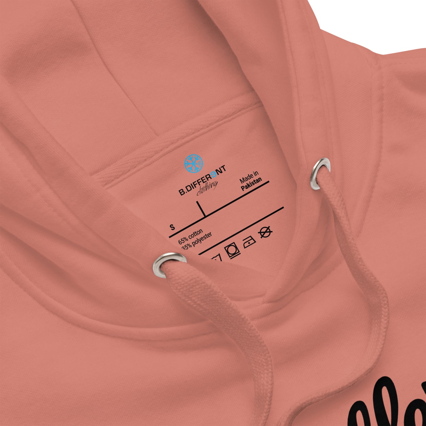 Pink-The League Hoodie from B.Different Clothing, collar, graffiti-inspired streetwear
