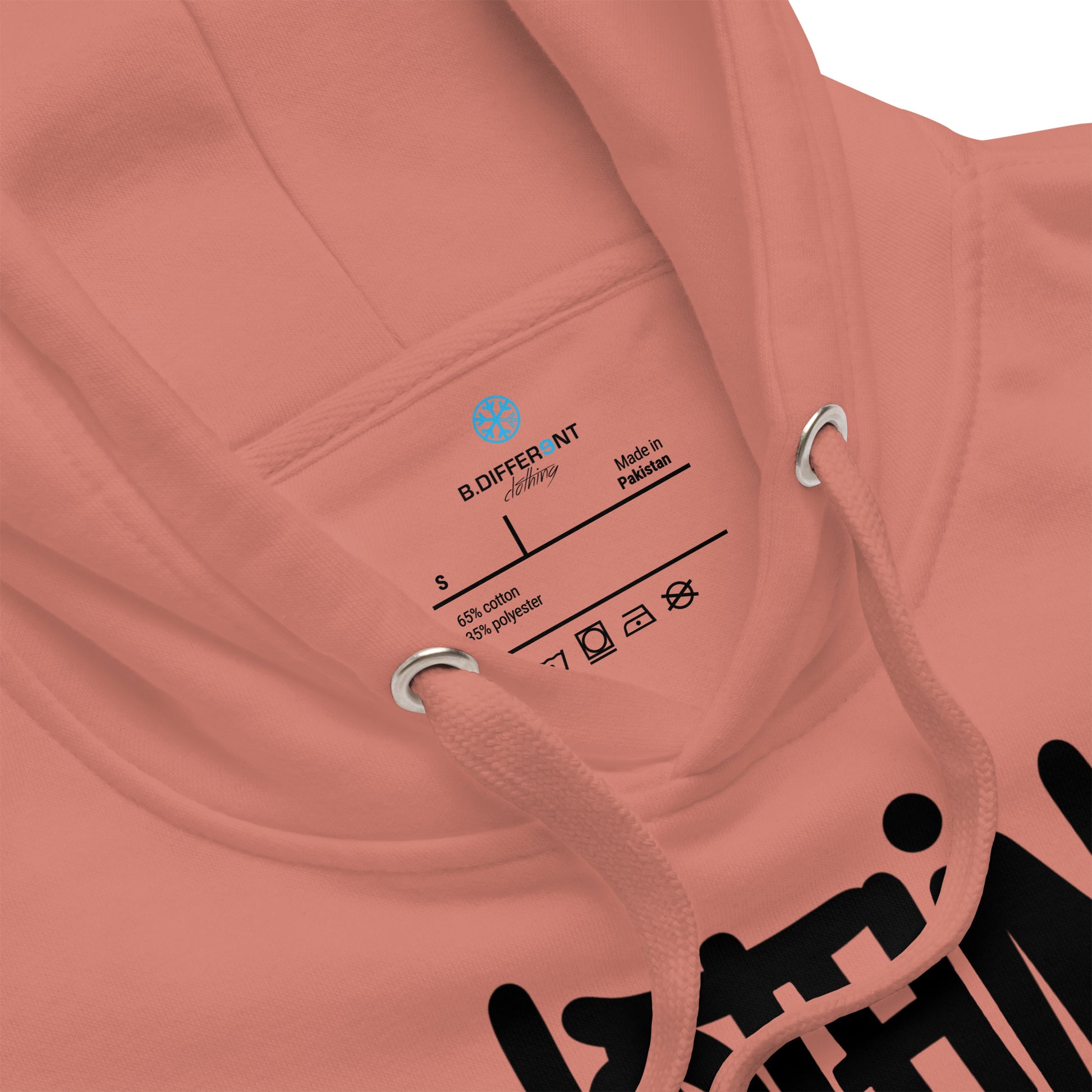 Pink-Nothing 2 Obey Graffiti Hoodie from B.Different Clothing, collar, graffiti-inspired streetwear