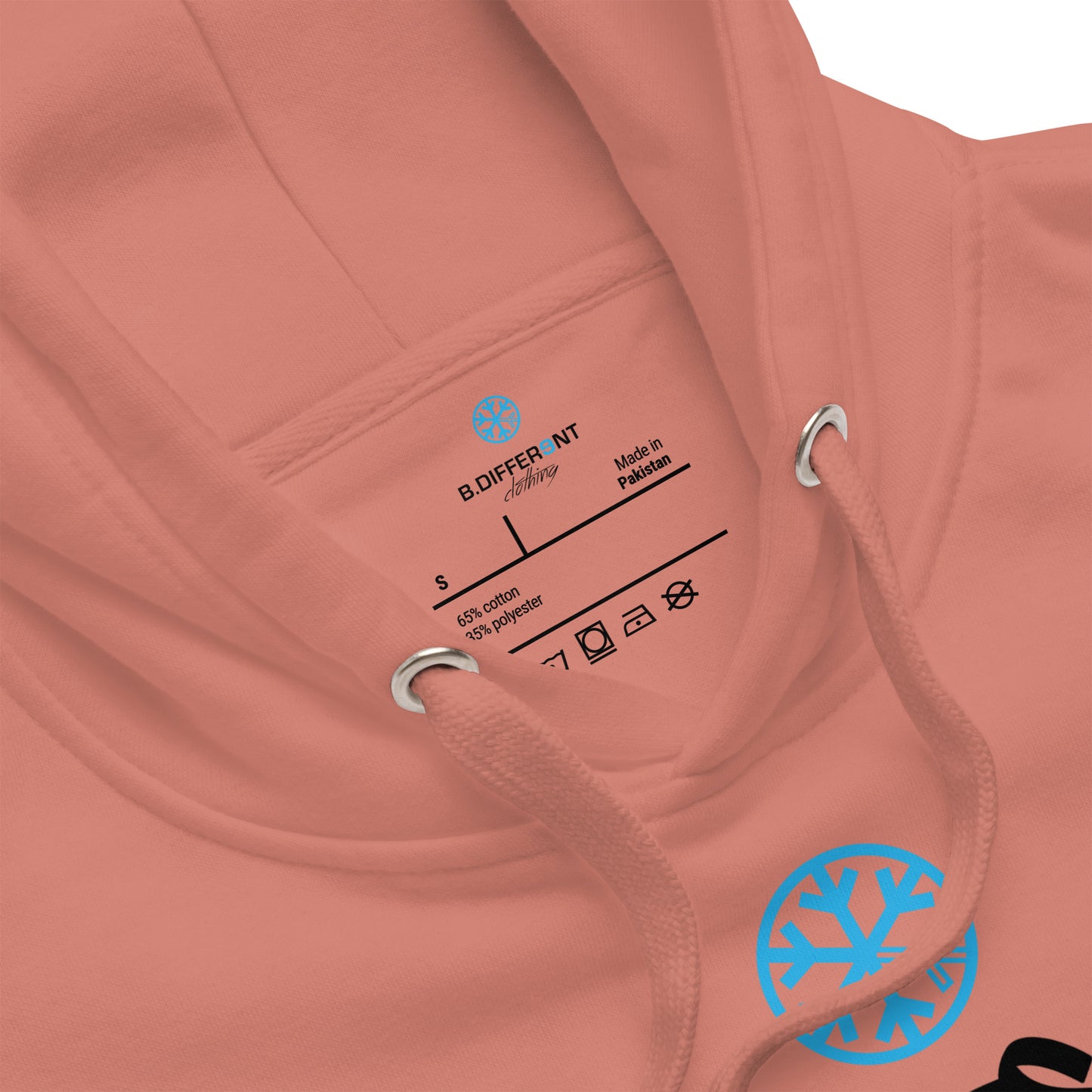 Pink-Groupthink Graffiti Hoodie from B.Different Clothing, collar, graffiti-inspired streetwear