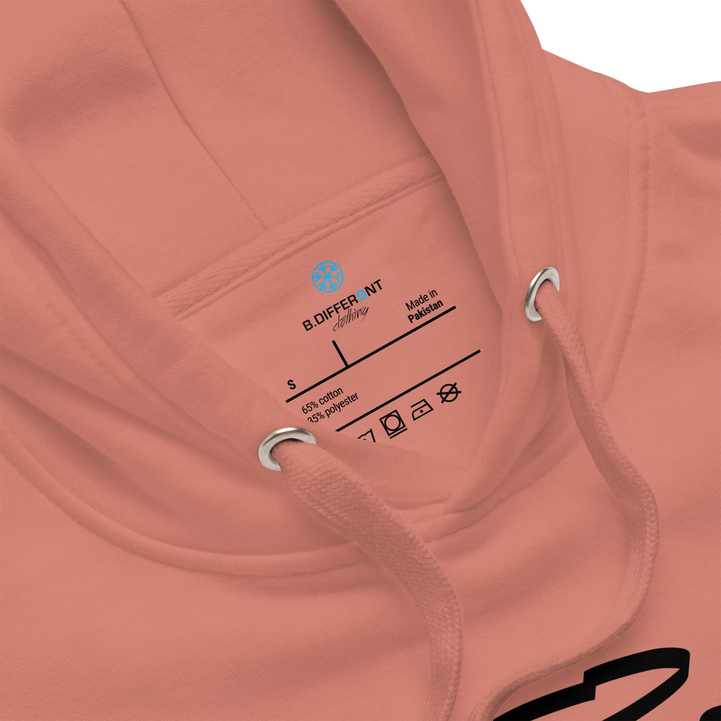 Pink-Weirdo Tag Graffiti Hoodie from B.Different Clothing, collar, graffiti-inspired streetwear