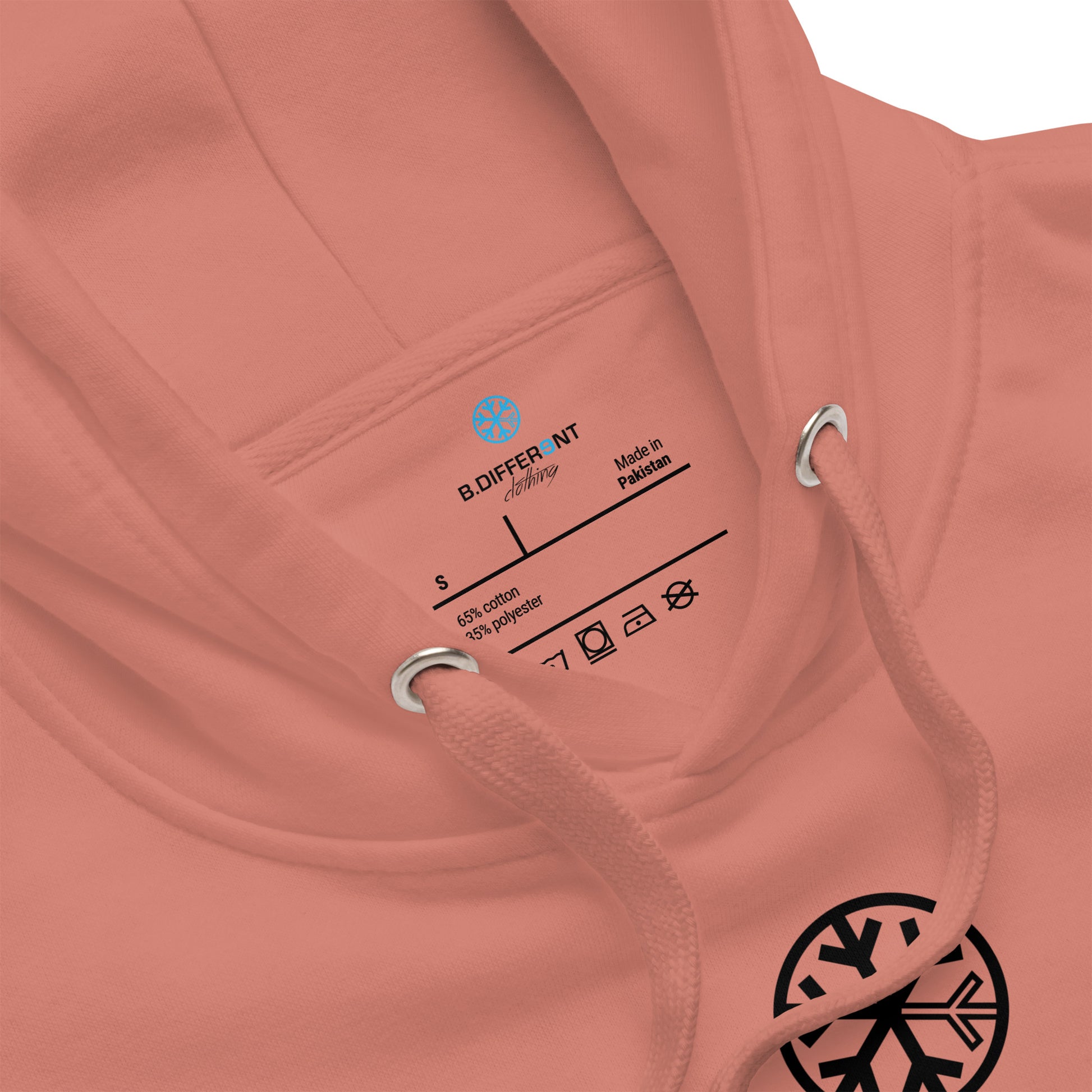 Pink-Stay Fly Graffiti Tag Hoodie from B.Different Clothing, collar, graffiti-inspired streetwear