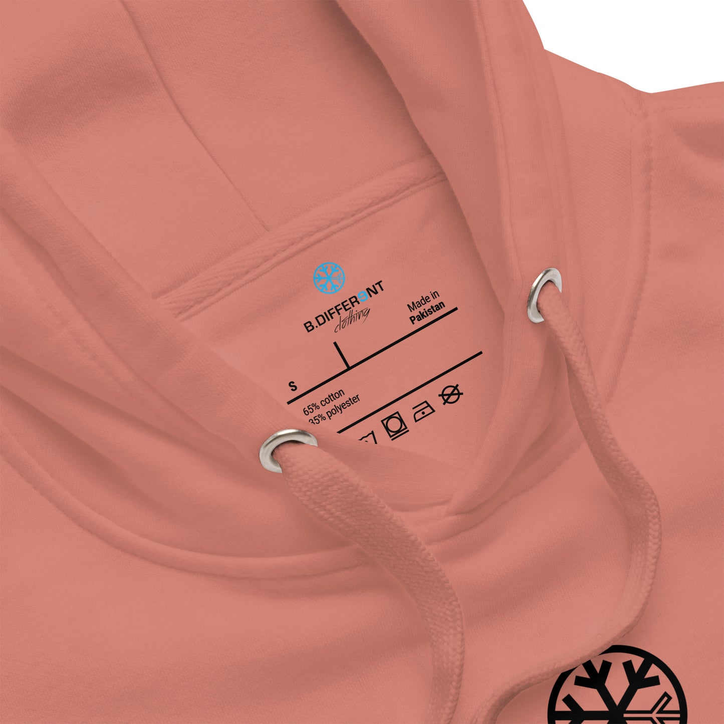 Pink-Antihero Graffiti Tag Hoodie from B.Different Clothing, collar, graffiti-inspired streetwear