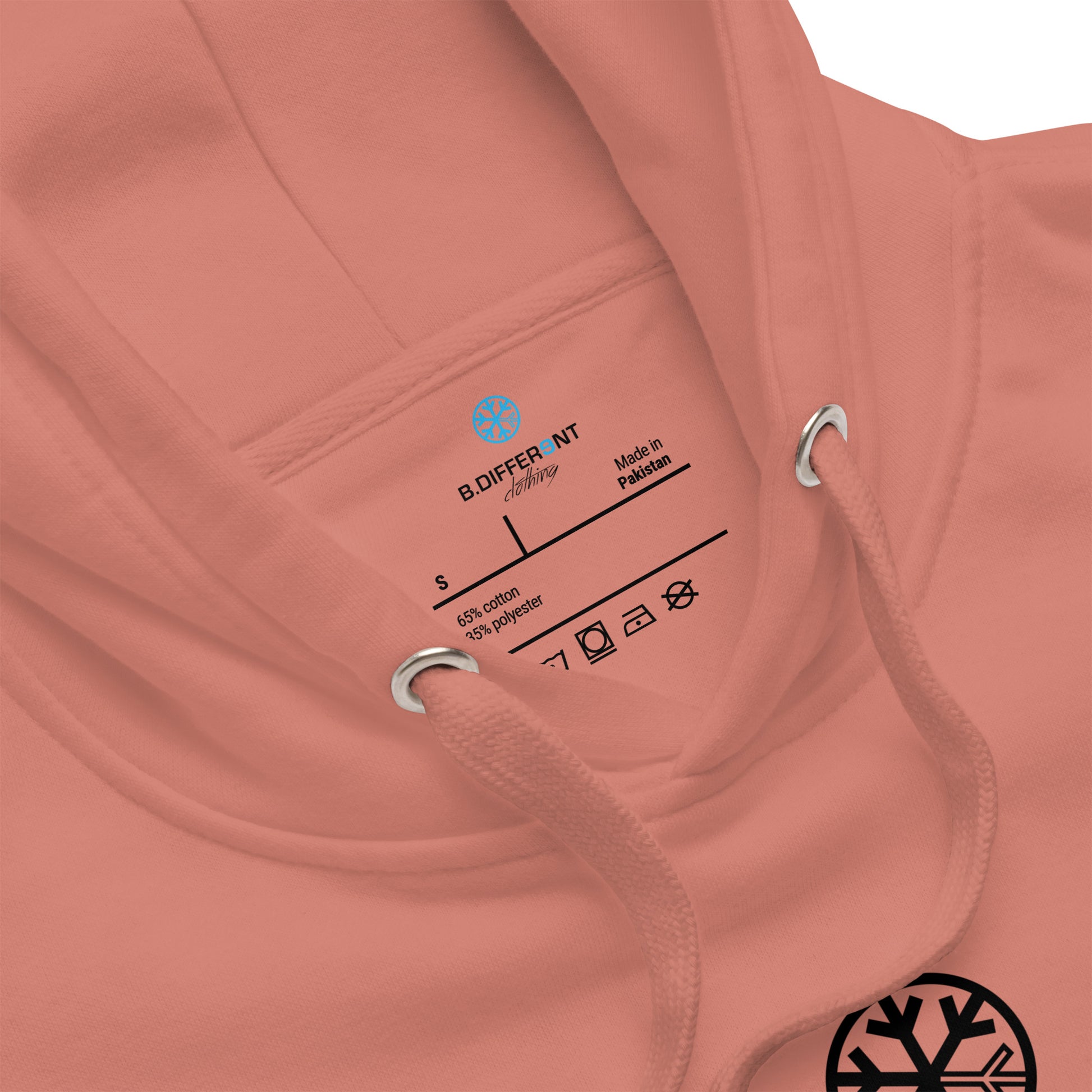 Pink-Antihero Graffiti Tag Hoodie from B.Different Clothing, collar, graffiti-inspired streetwear