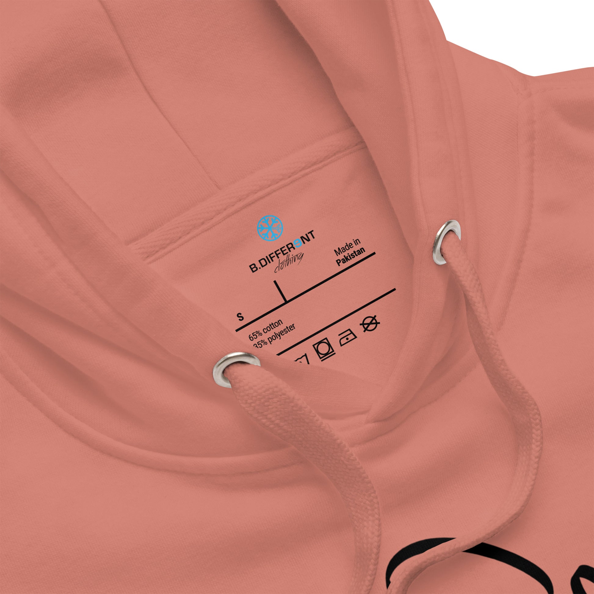 Pink-B.Different Clothing Graffiti Tag Hoodie from B.Different Clothing, collar, graffiti-inspired streetwear