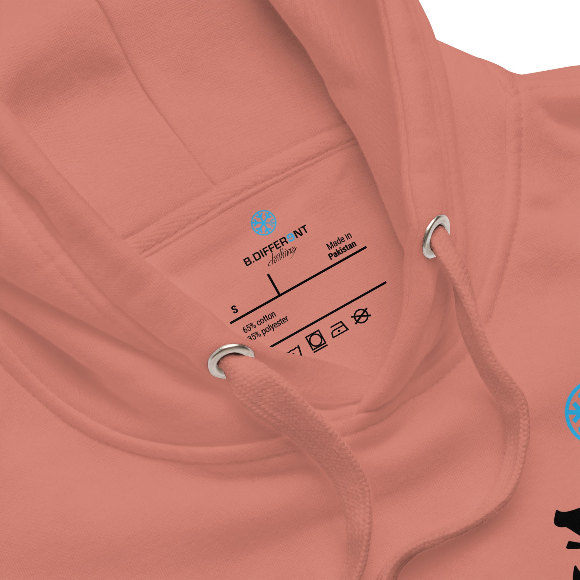 Pink-Paint Dealer Graffiti Character Hoodie from B.Different Clothing, collar, graffiti-inspired streetwear