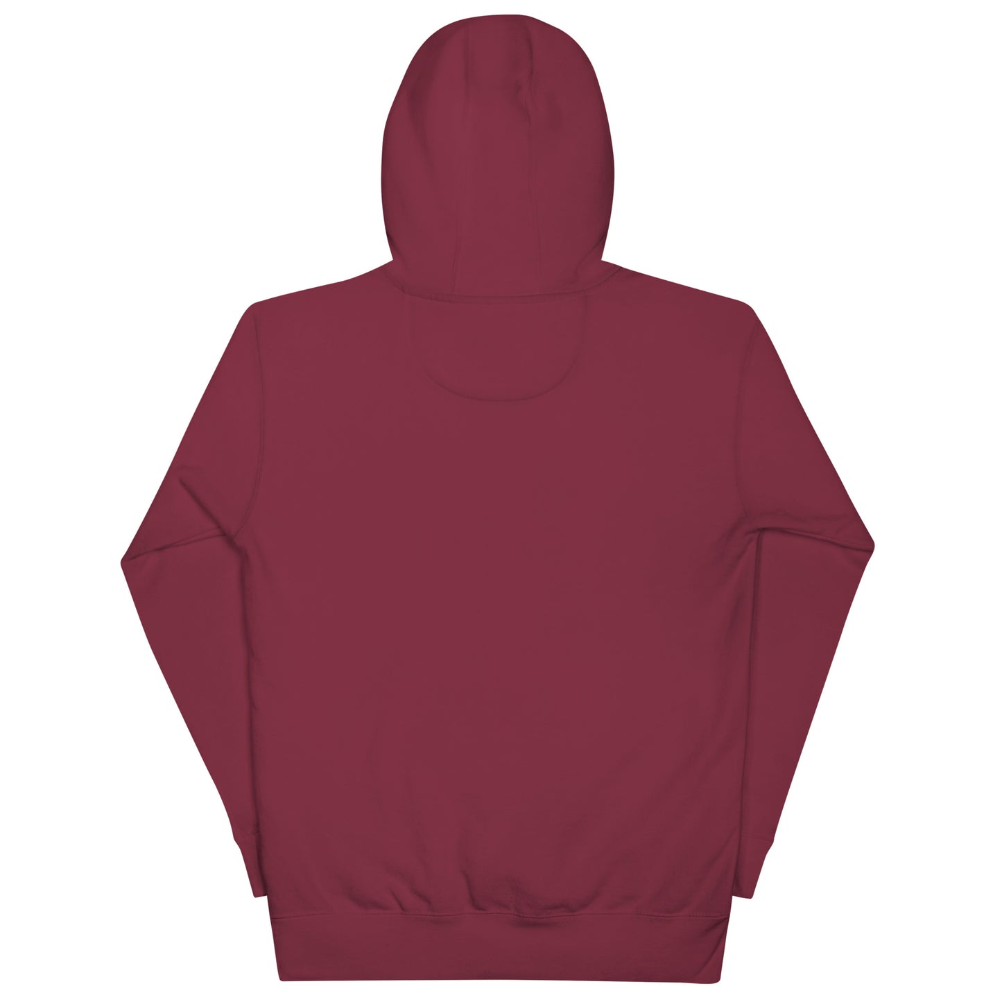 Maroon-Stay Weird Hoodie from B.Different Clothing, back view, graffiti-inspired streetwear