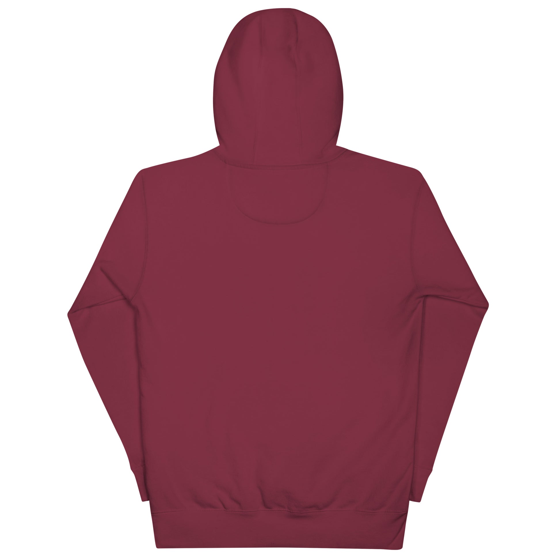 Maroon-ACAB Graffiti Throw-up Hoodie from B.Different Clothing, back view, graffiti-inspired streetwear