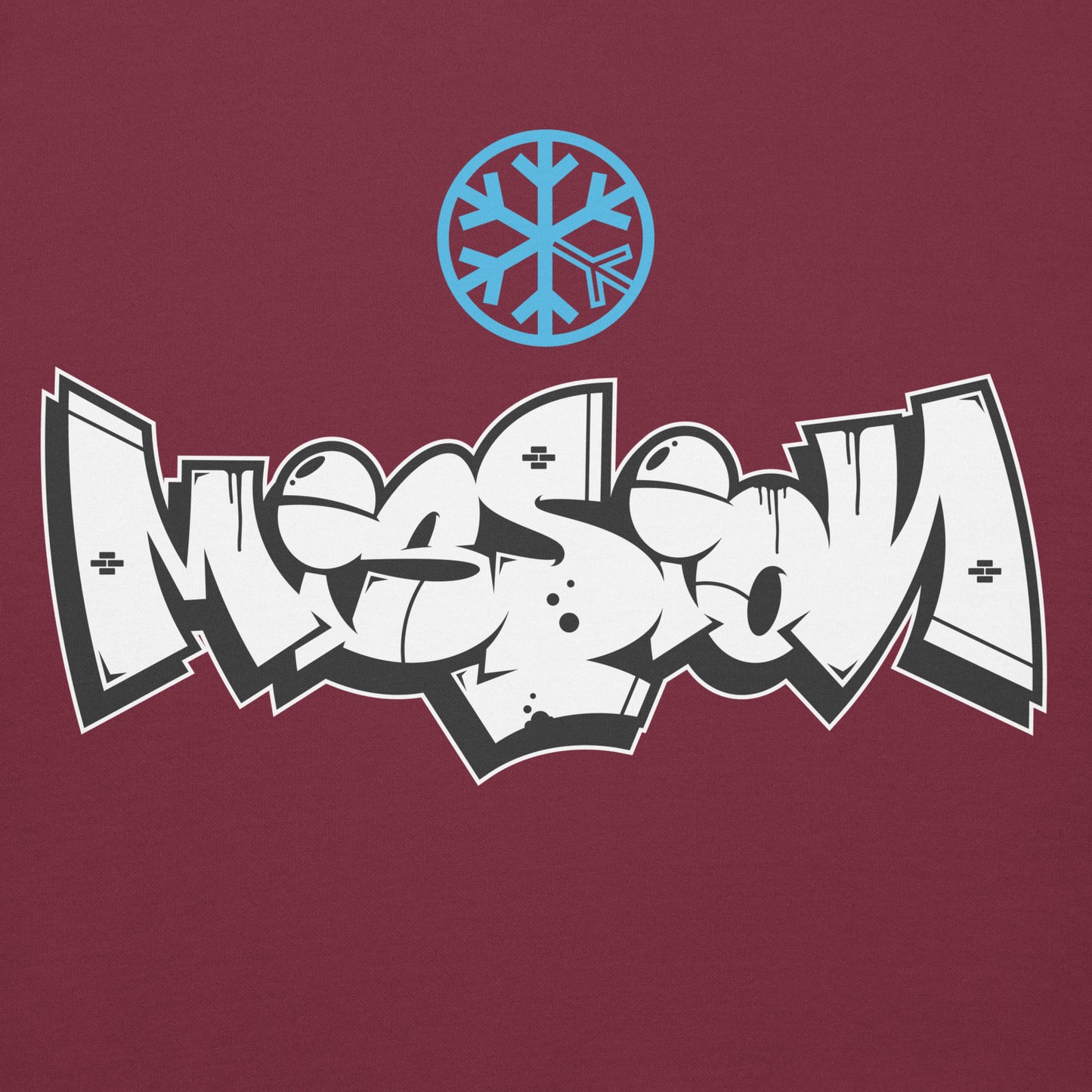 Maroon-Mission Graffiti Piece Hoodie from B.Different Clothing, graphic, graffiti-inspired streetwear
